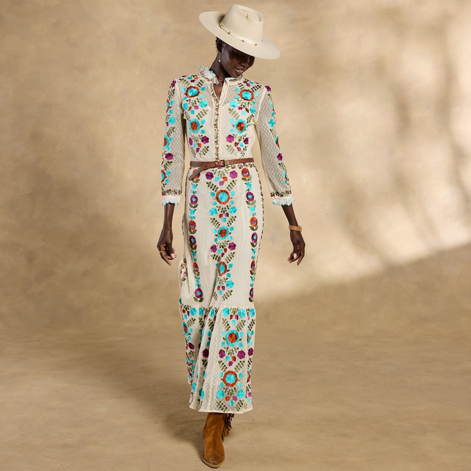 sundance-Ary Embroidered Maxi Dress-Sundance Outlet