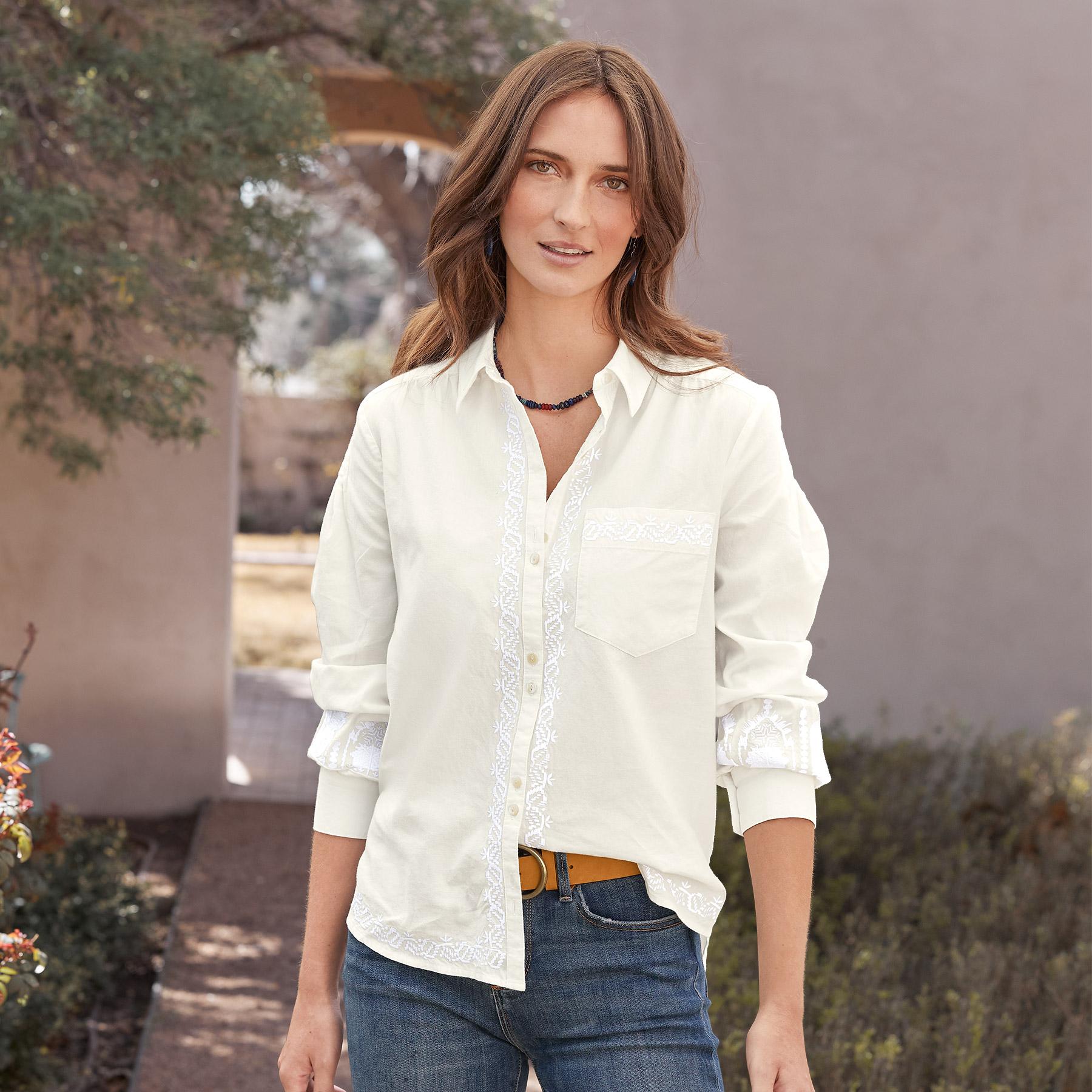 sundance-Karla Embroidered Shirt-Sundance Outlet