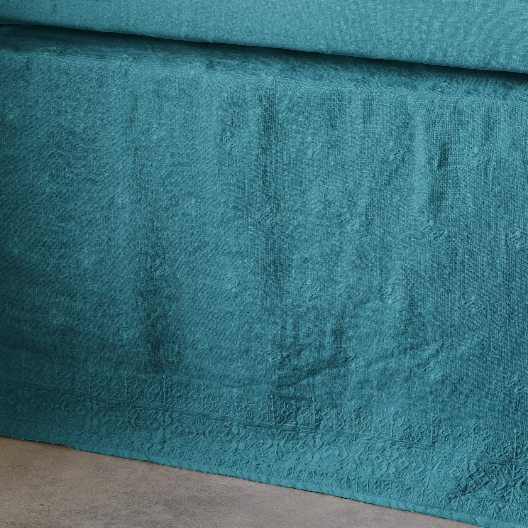 sundance-Gossamer Linen Embroidery Bedskirt-Sundance Outlet