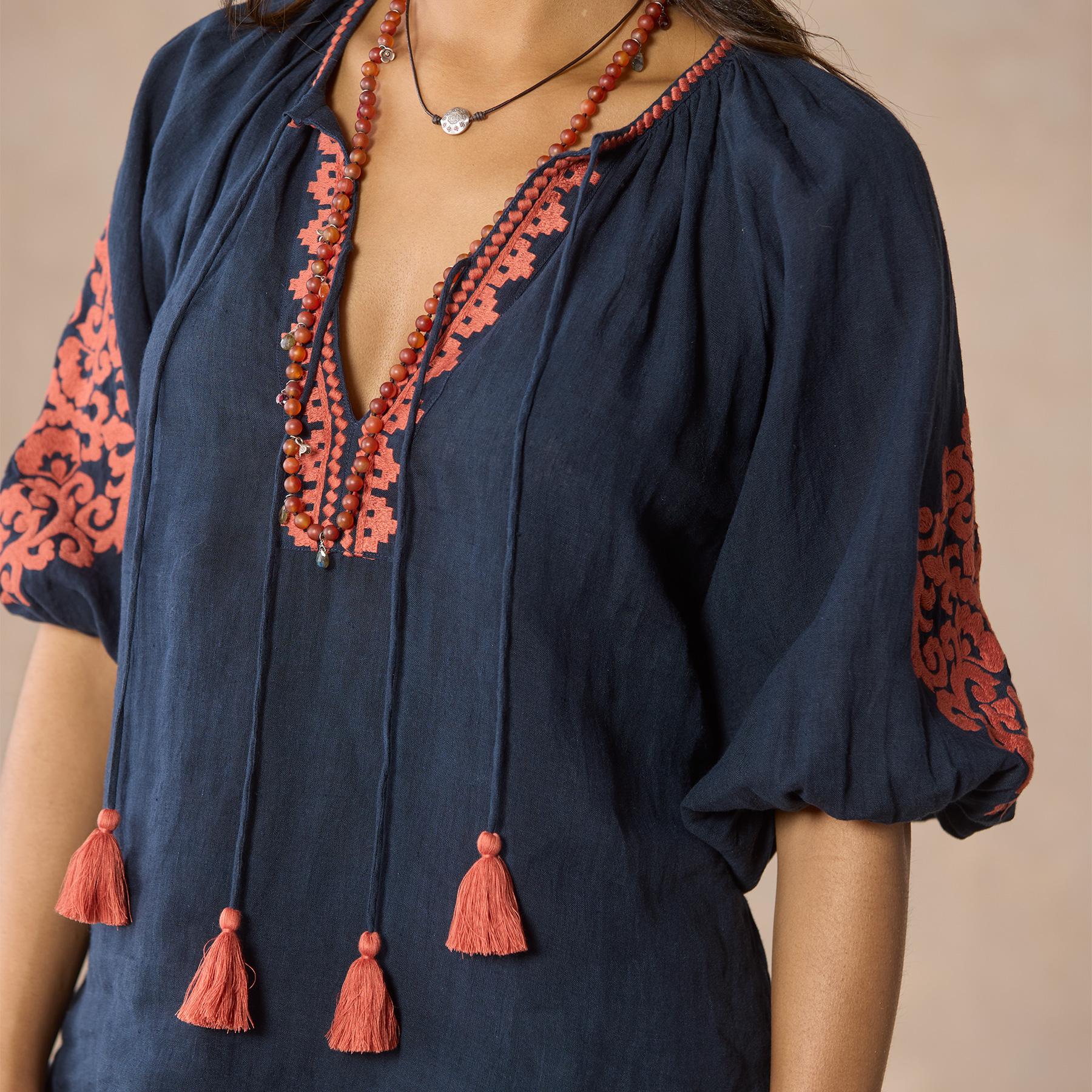sundance-Tahiti Embroidered Top-Sundance Outlet