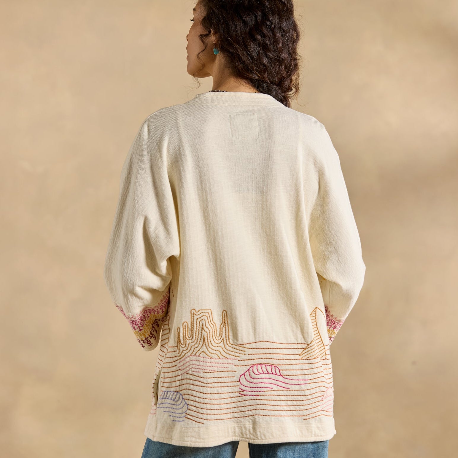 sundance-Saguaro Embroidered Kimono-Sundance Outlet