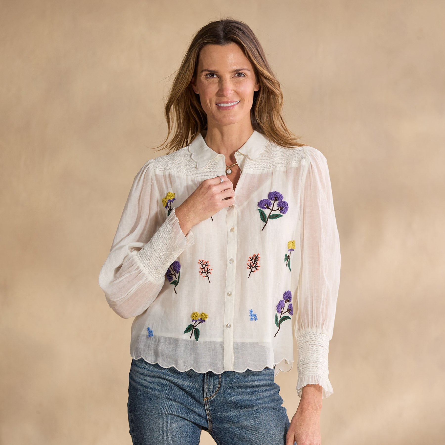 sundance-Floriana Bloom Shirt, Petite-Sundance Outlet