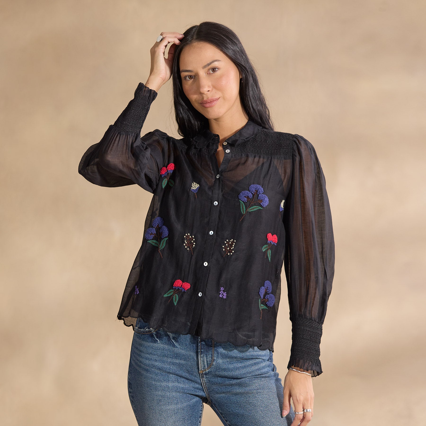 sundance-Floriana Bloom Shirt, Petite-Sundance Outlet