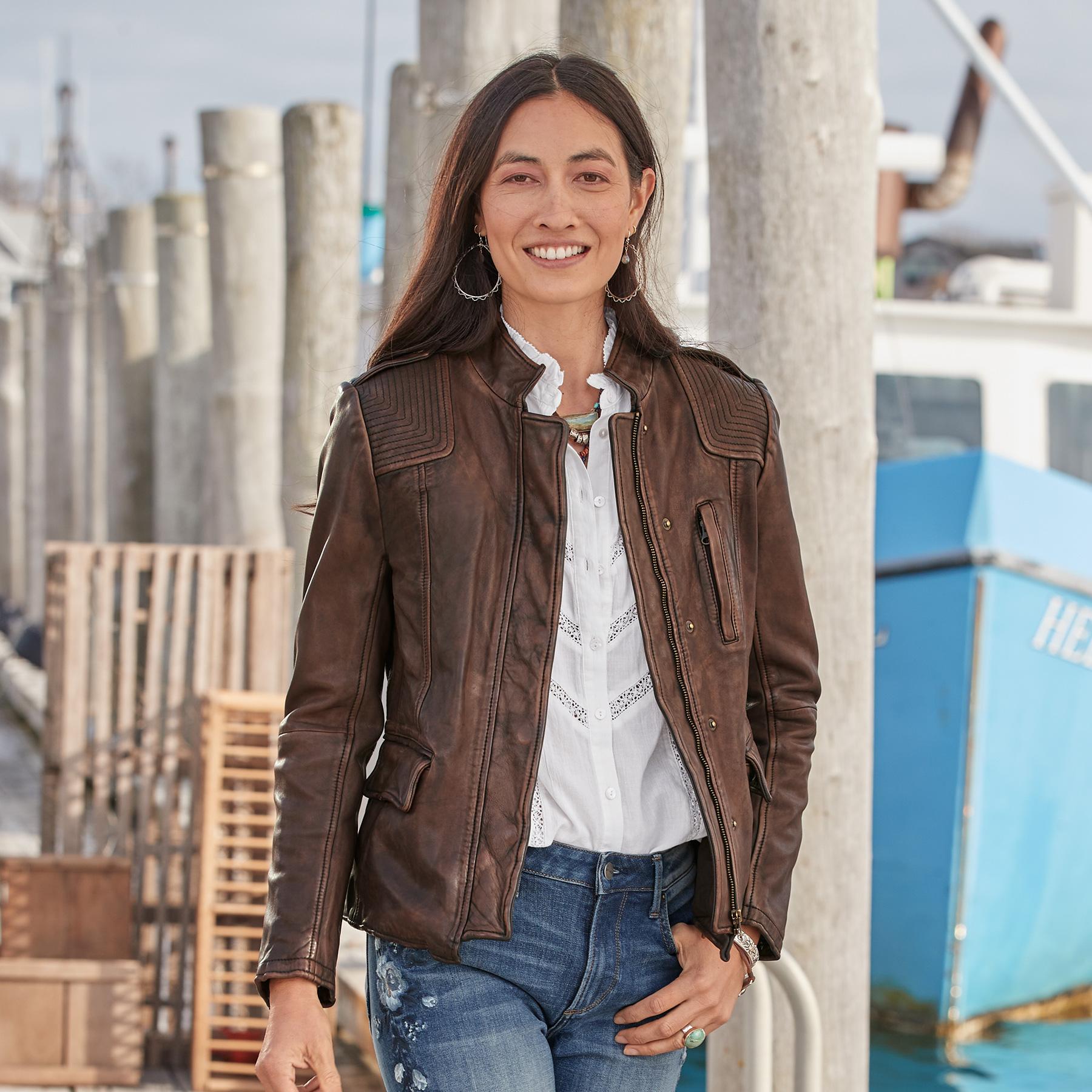 sundance-Angela Leather Jacket-Sundance Outlet