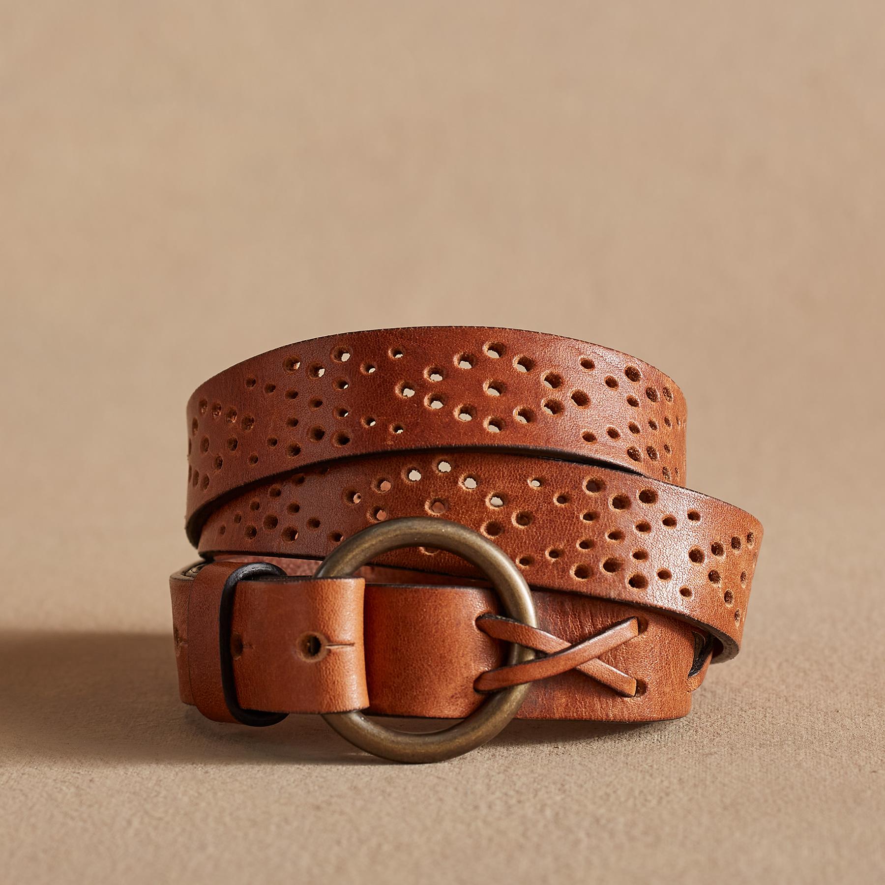 sundance-Rhylee Slim Perforated Belt-Sundance Outlet
