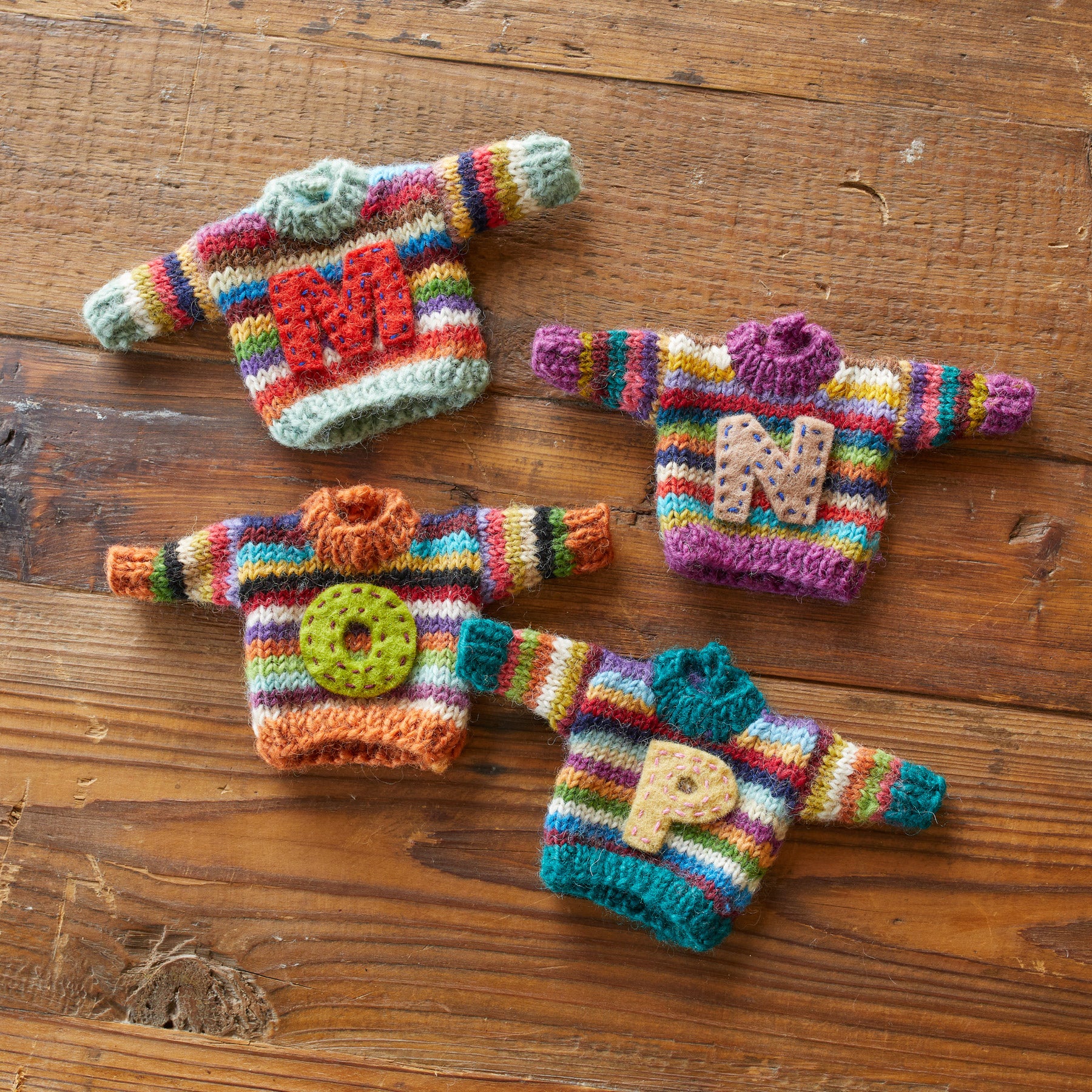 sundance-Striped Initial Sweater Ornament-Sundance Outlet