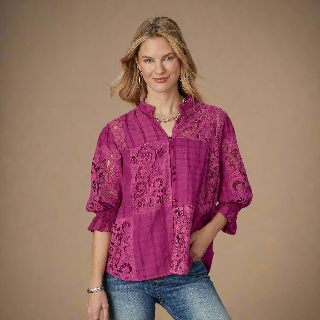 sundance-Garbo Lace Top, Petite-Sundance Outlet