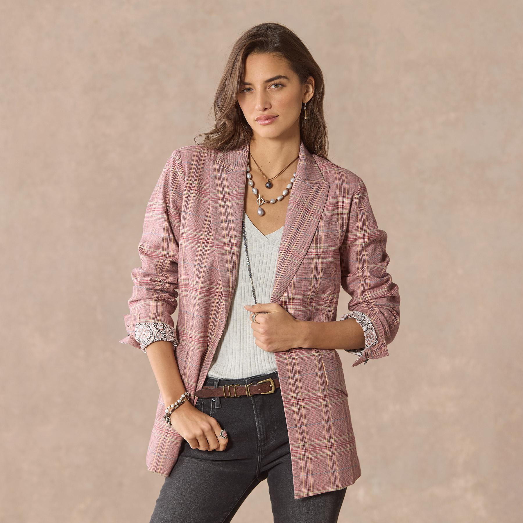 sundance-Whitman Plaid Blazer, Petite-Sundance Outlet