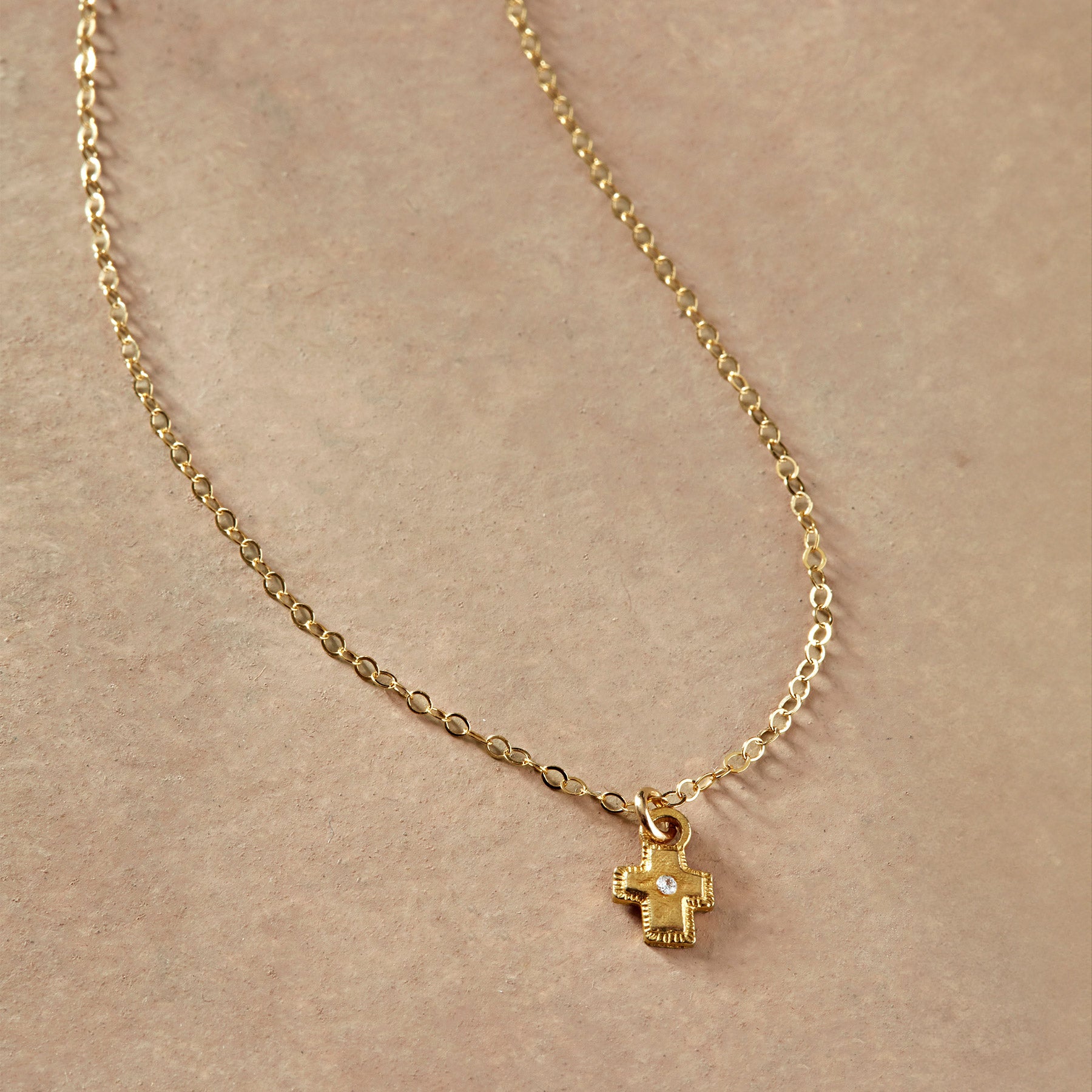 sundance-Gold Bright Faith Necklace-Sundance Outlet
