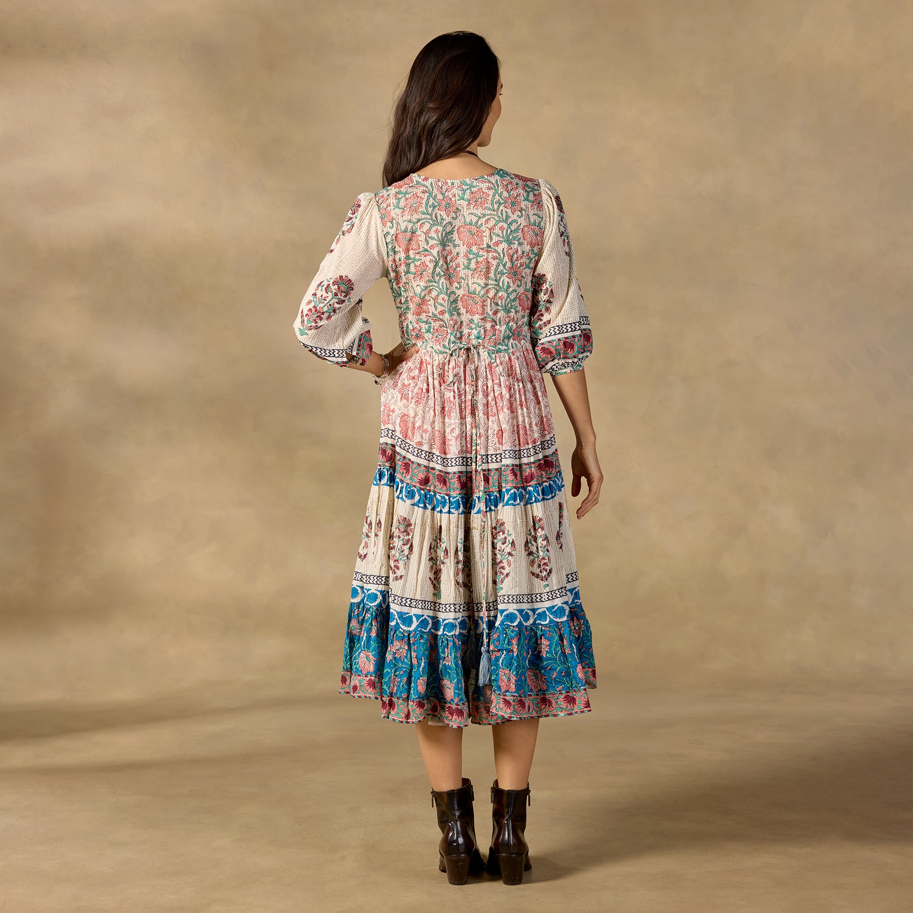 sundance-Peacock Flare Midi Dress-Sundance Outlet