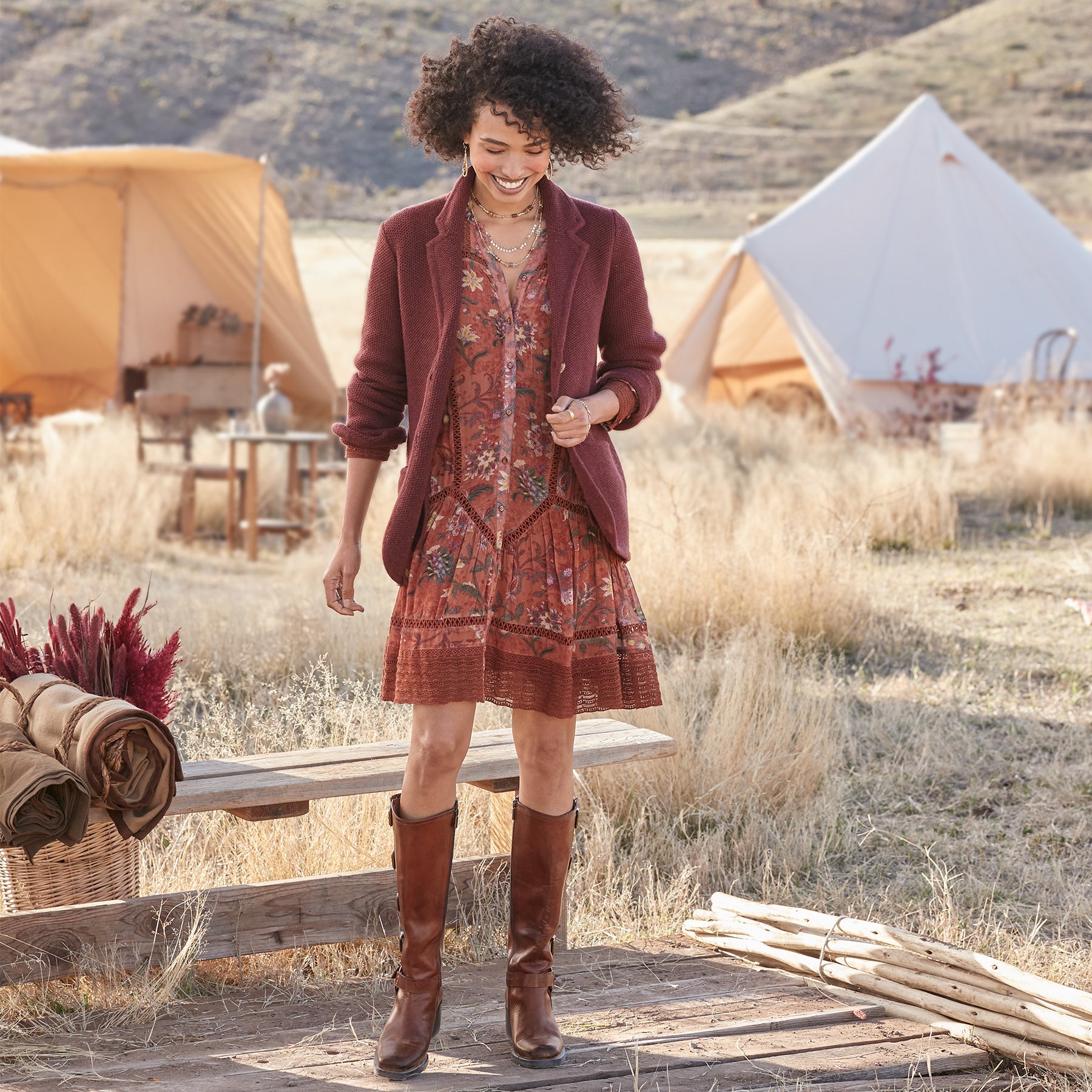 sundance-Andes Meadow Dress, Petite-Sundance Outlet