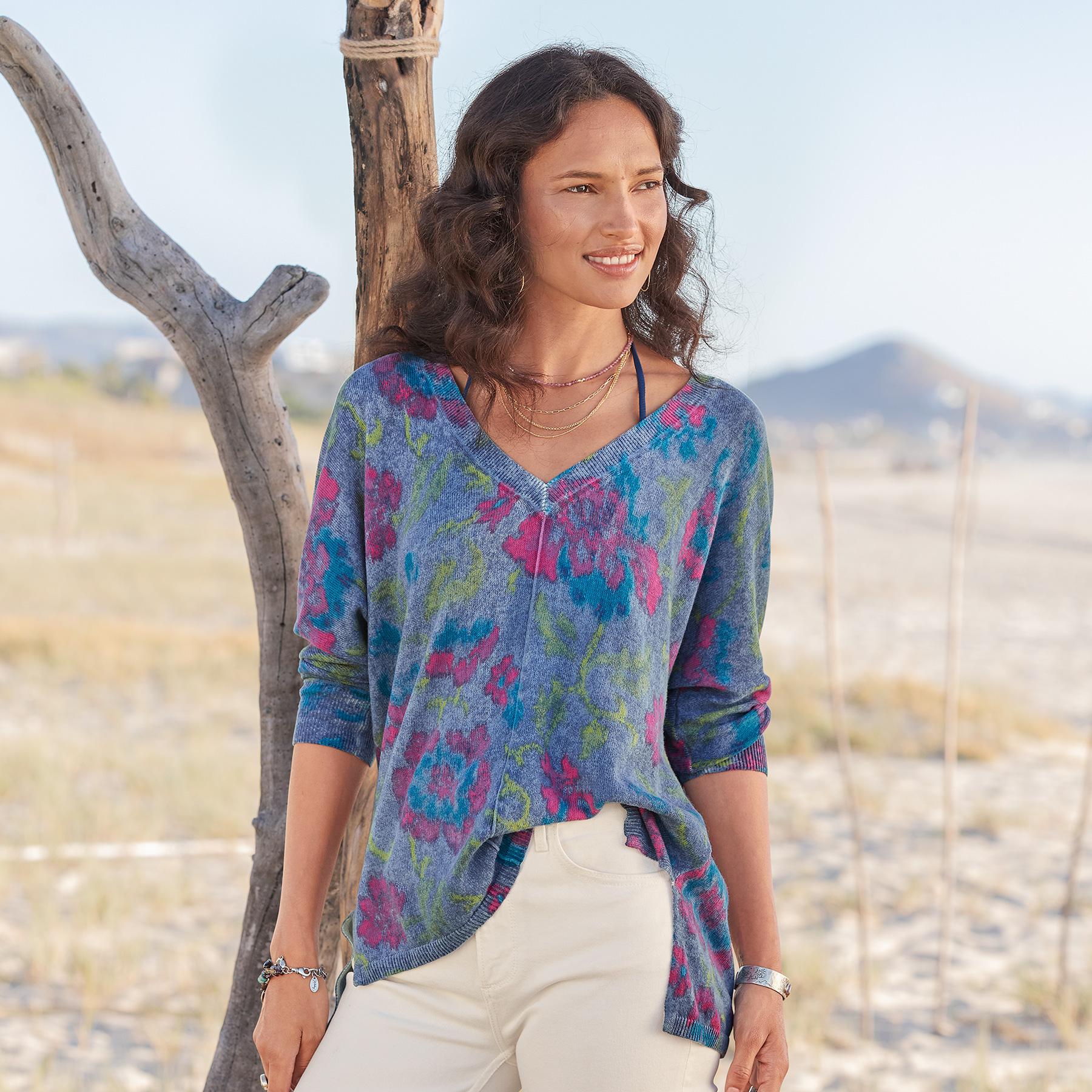 sundance-Floral Johanna Sweater-Sundance Outlet