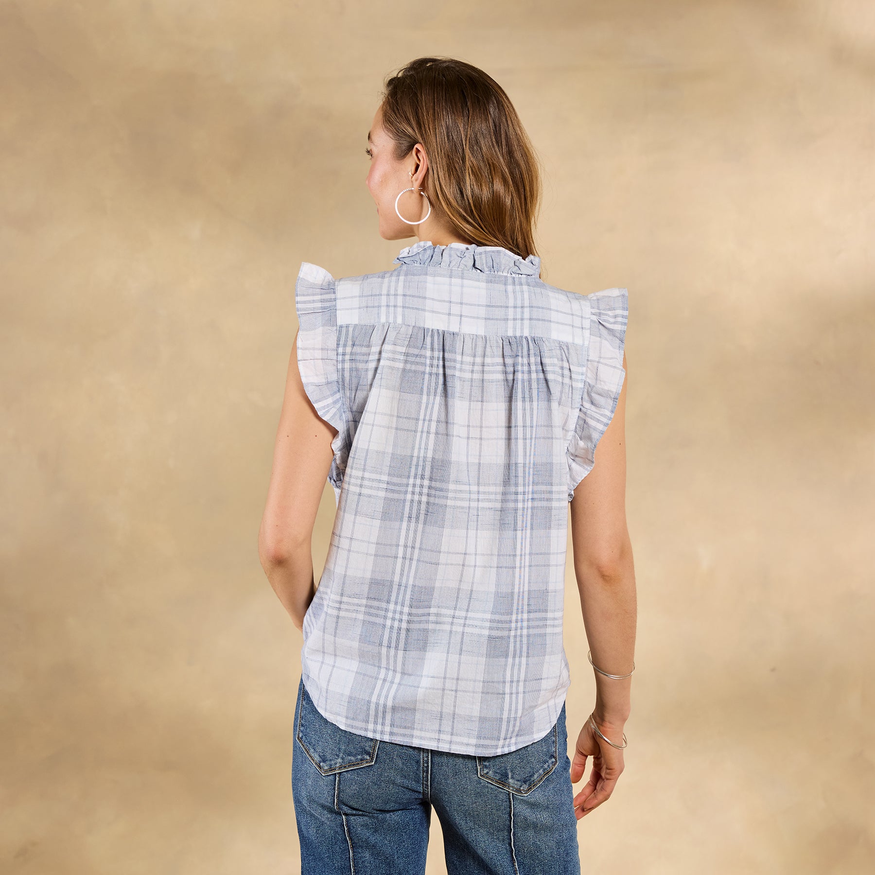 sundance-Milla Plaid Top-Sundance Outlet