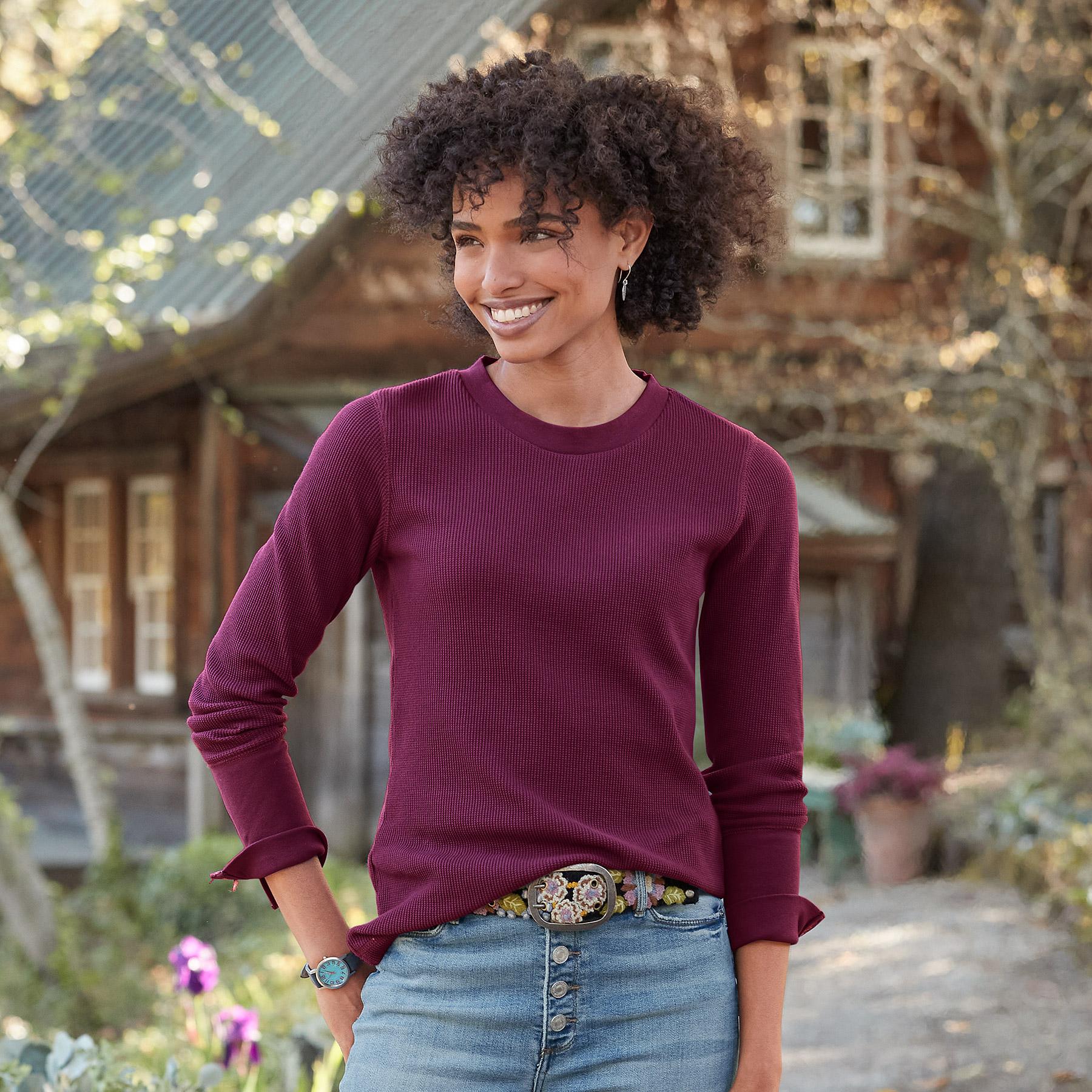 sundance-Crewneck Thermal, Petite-Sundance Outlet