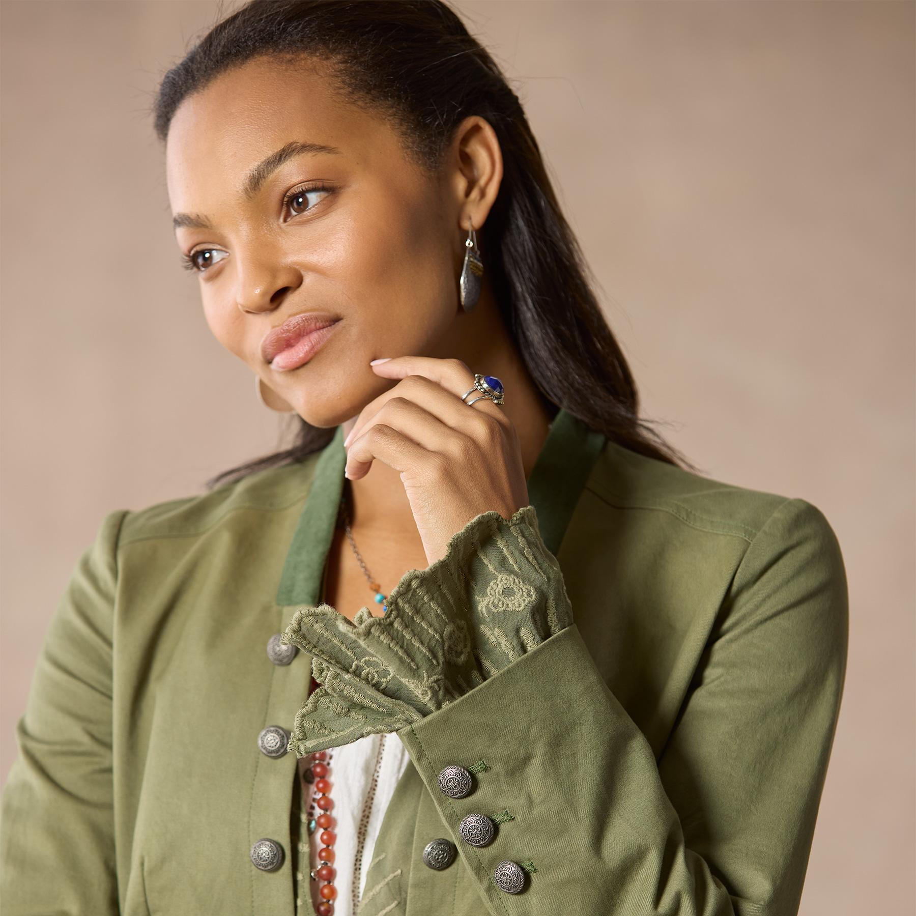 sundance-Caroline Ruffle Jacket, Petite-Sundance Outlet