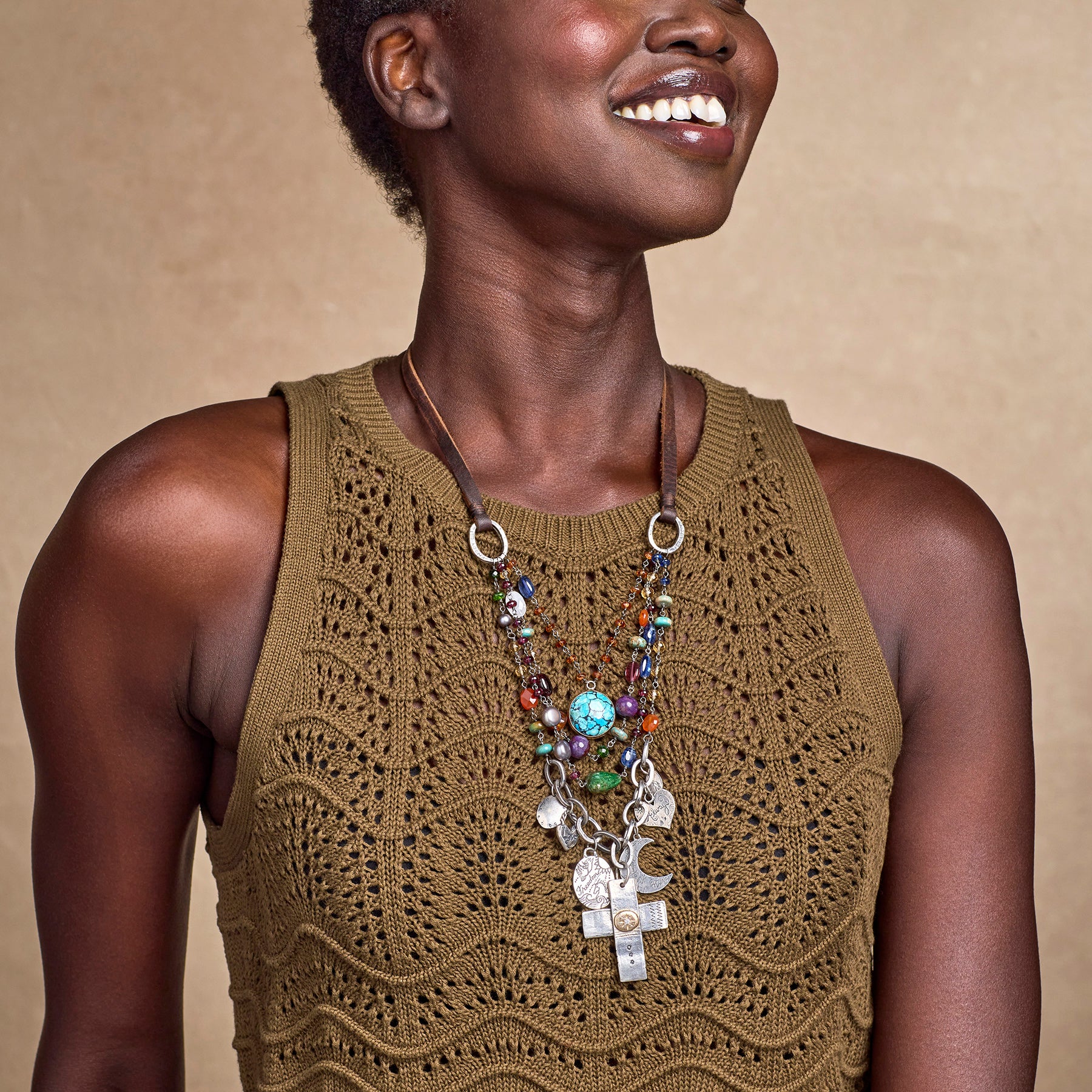 sundance-Field Of Flowers Necklace-Sundance Outlet