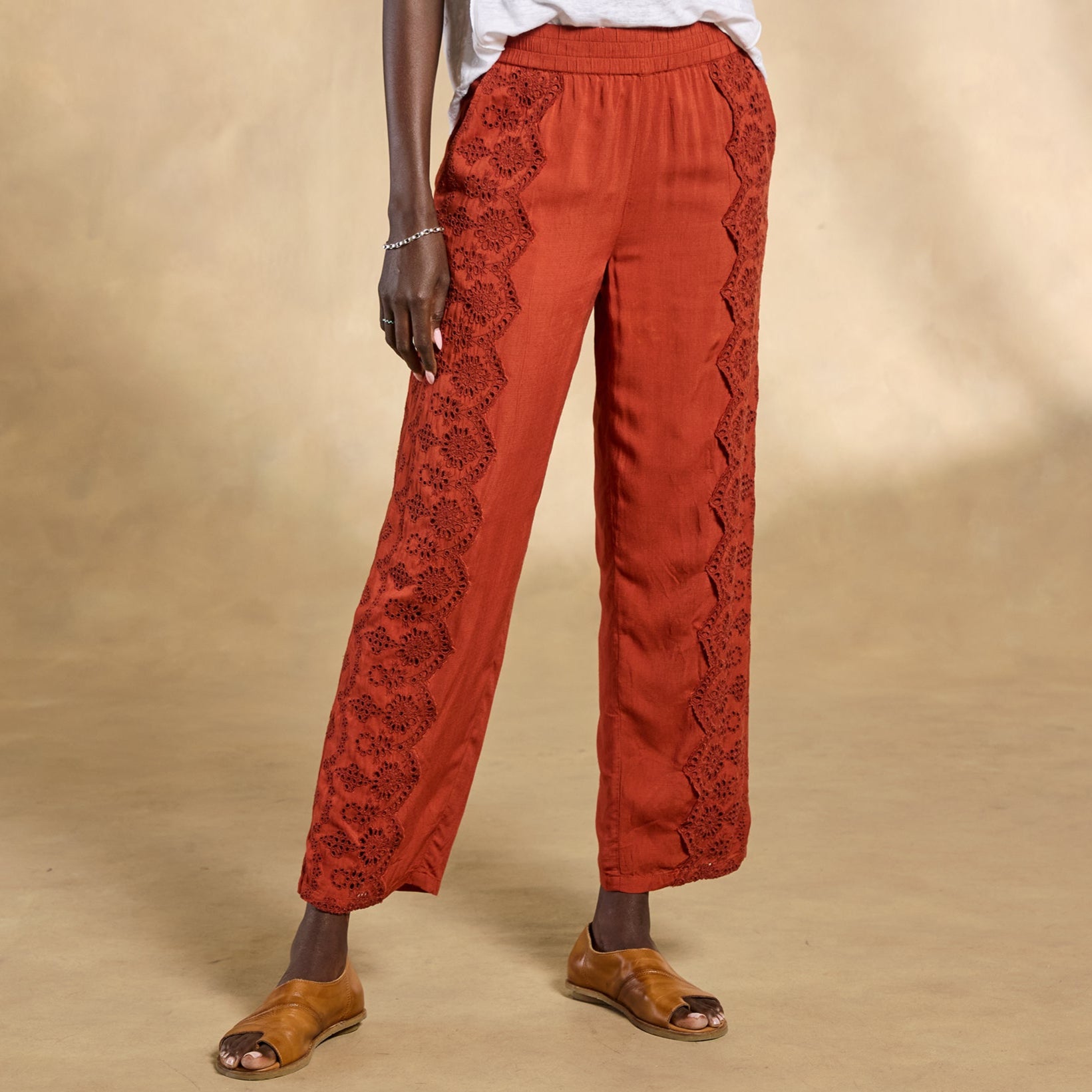 sundance-Suvi Eyelet Pants-Sundance Outlet