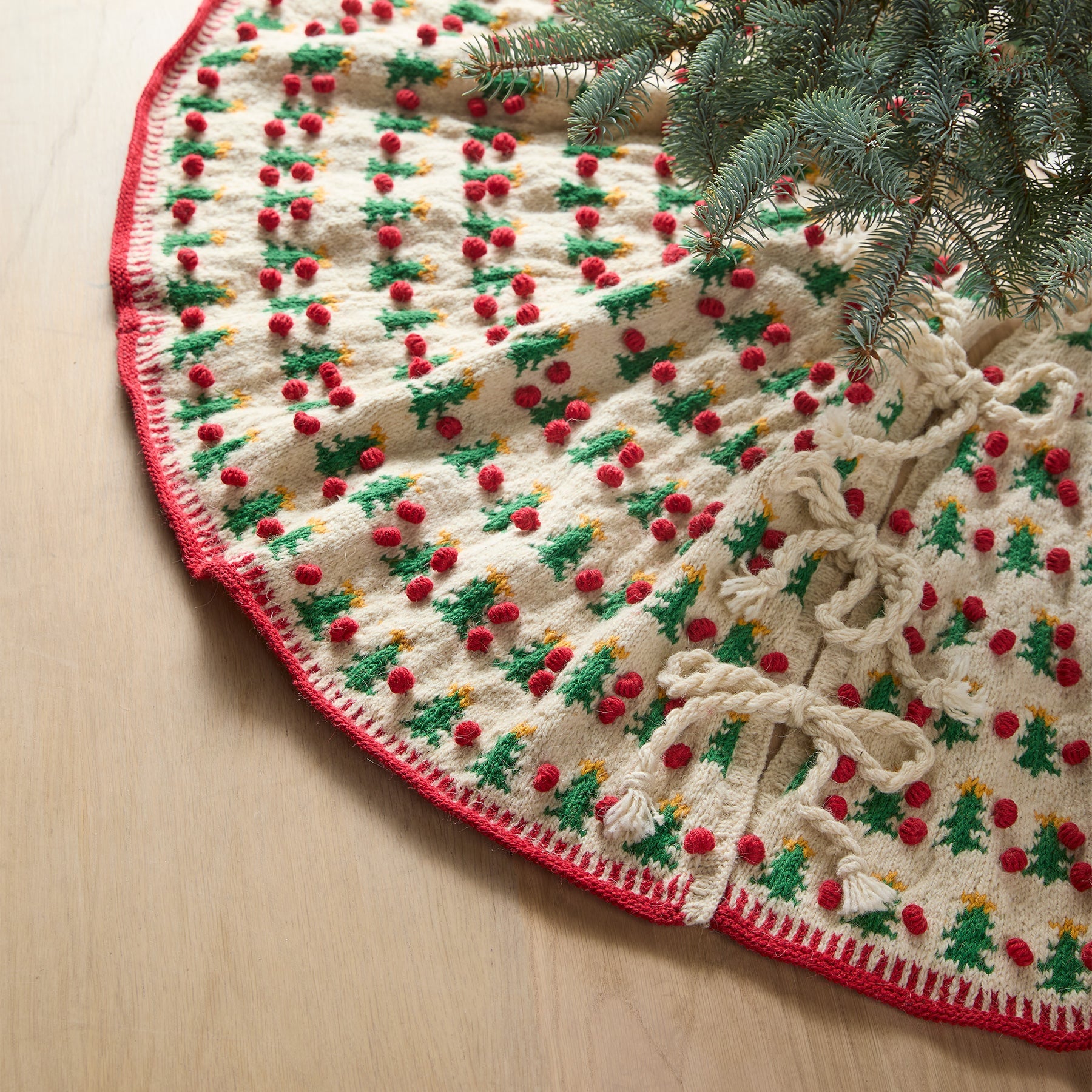 sundance-Heirloom Pompom Trees Tree Skirt-Sundance Outlet