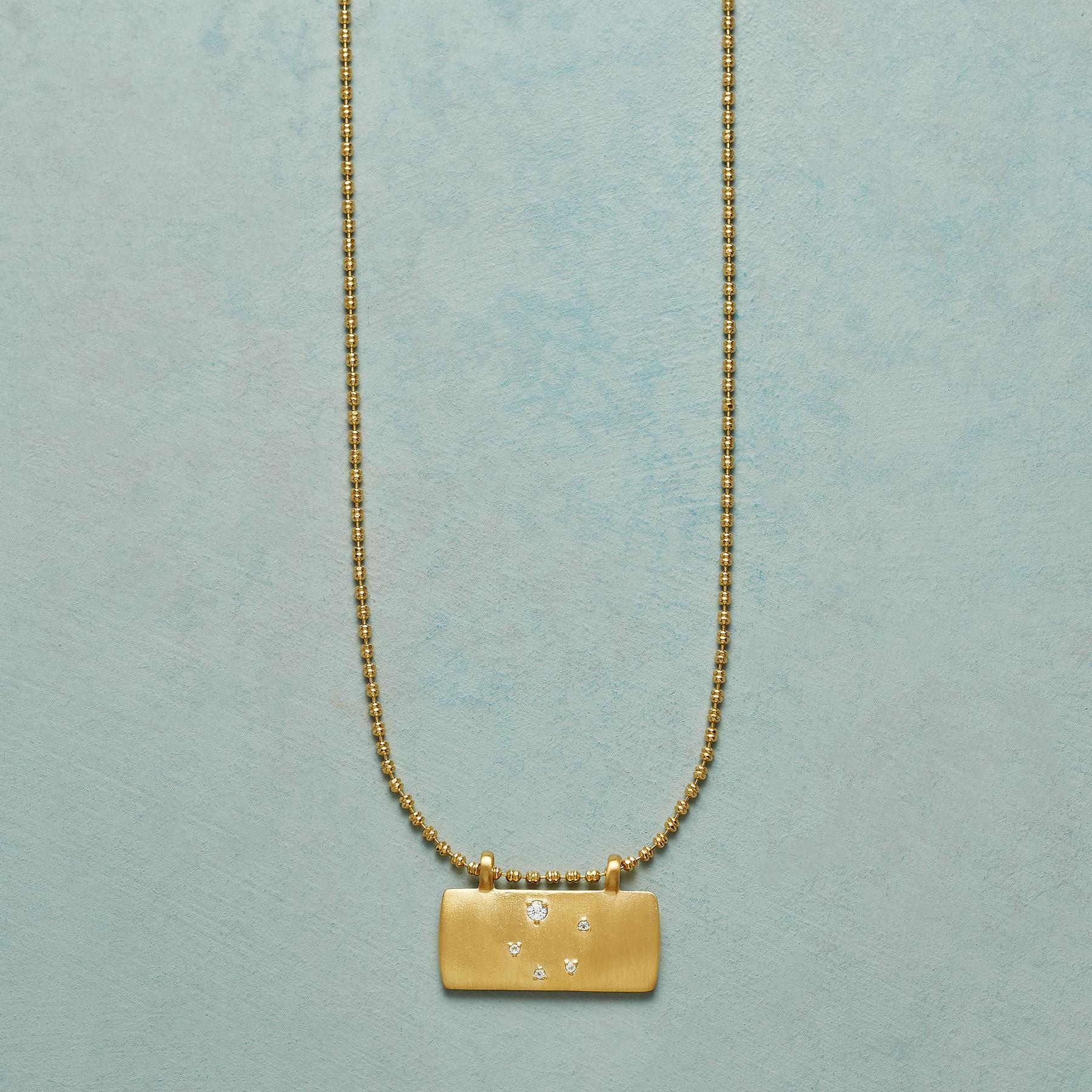 sundance-Gold Plate Astrological Pendant Necklace-Sundance Outlet