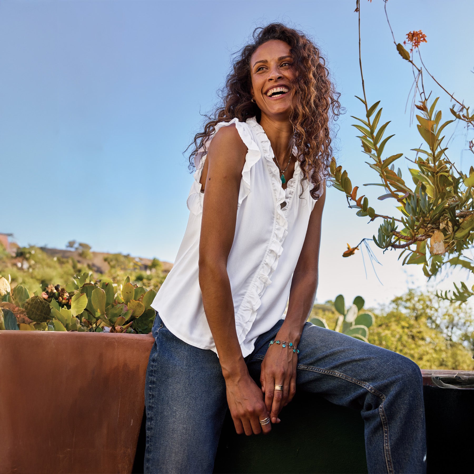 sundance-Milla Ruffle Top-Sundance Outlet