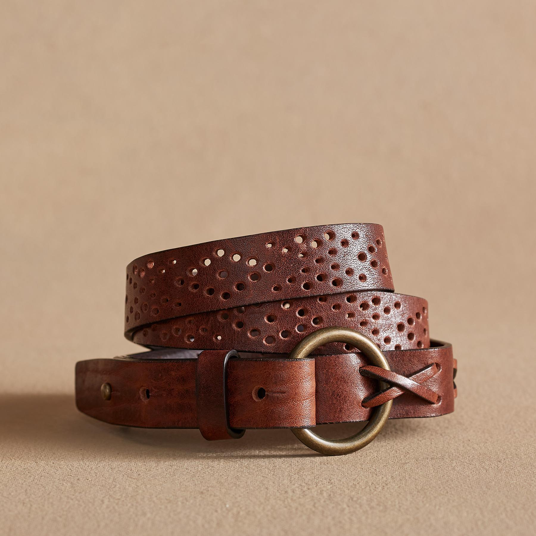 sundance-Rhylee Slim Perforated Belt-Sundance Outlet