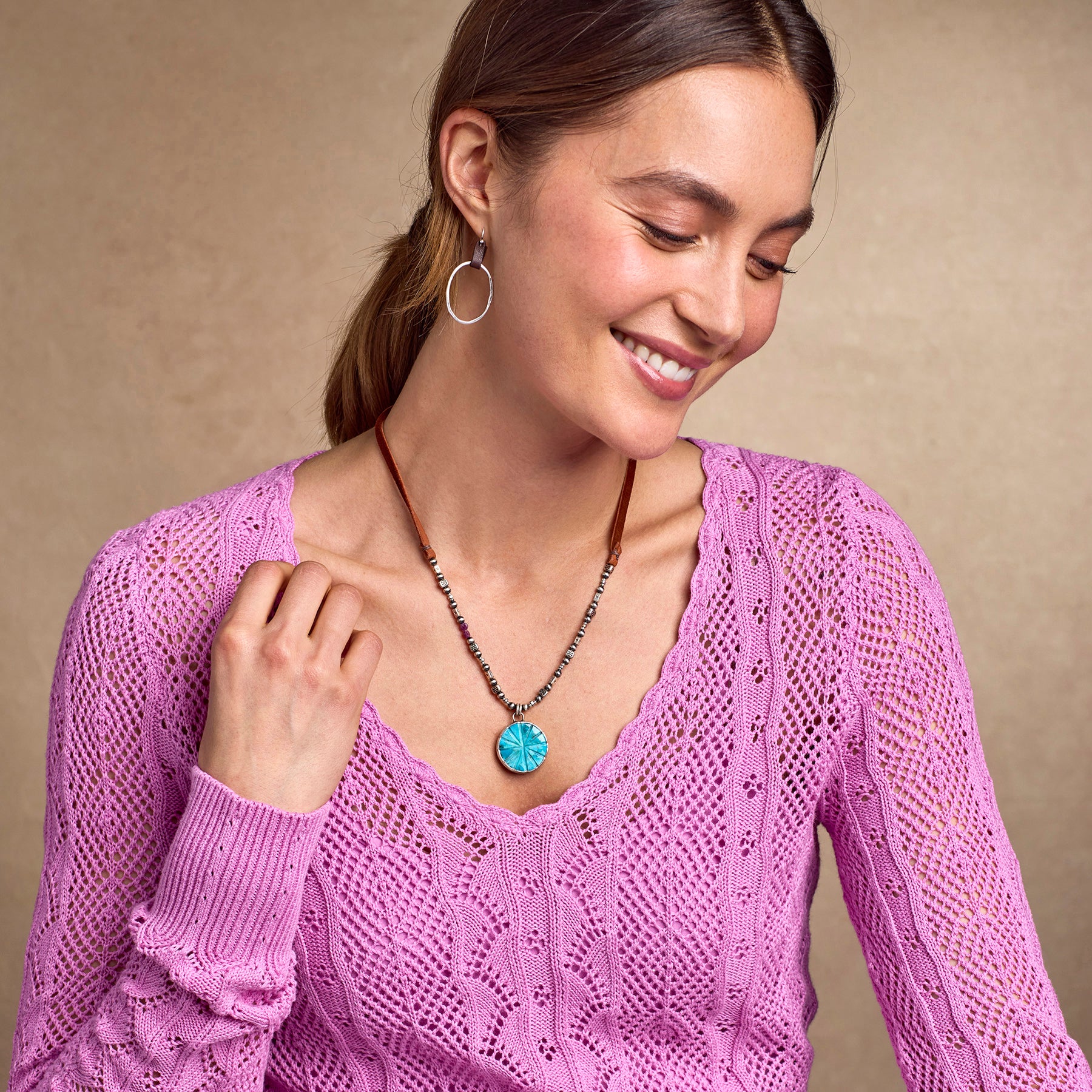 sundance-Chania Turquoise Necklace-Sundance Outlet