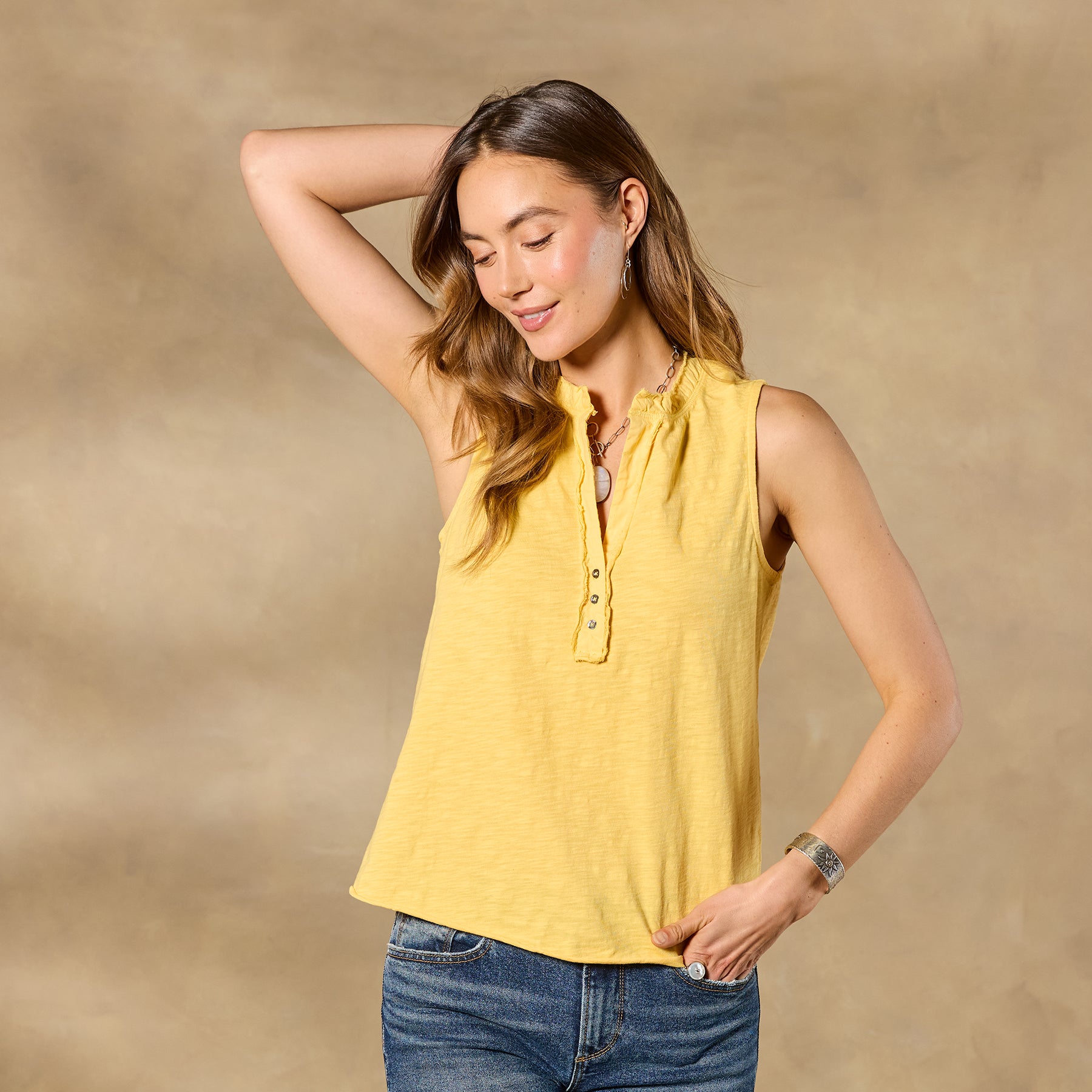 sundance-Brooks Henley Tank-Sundance Outlet