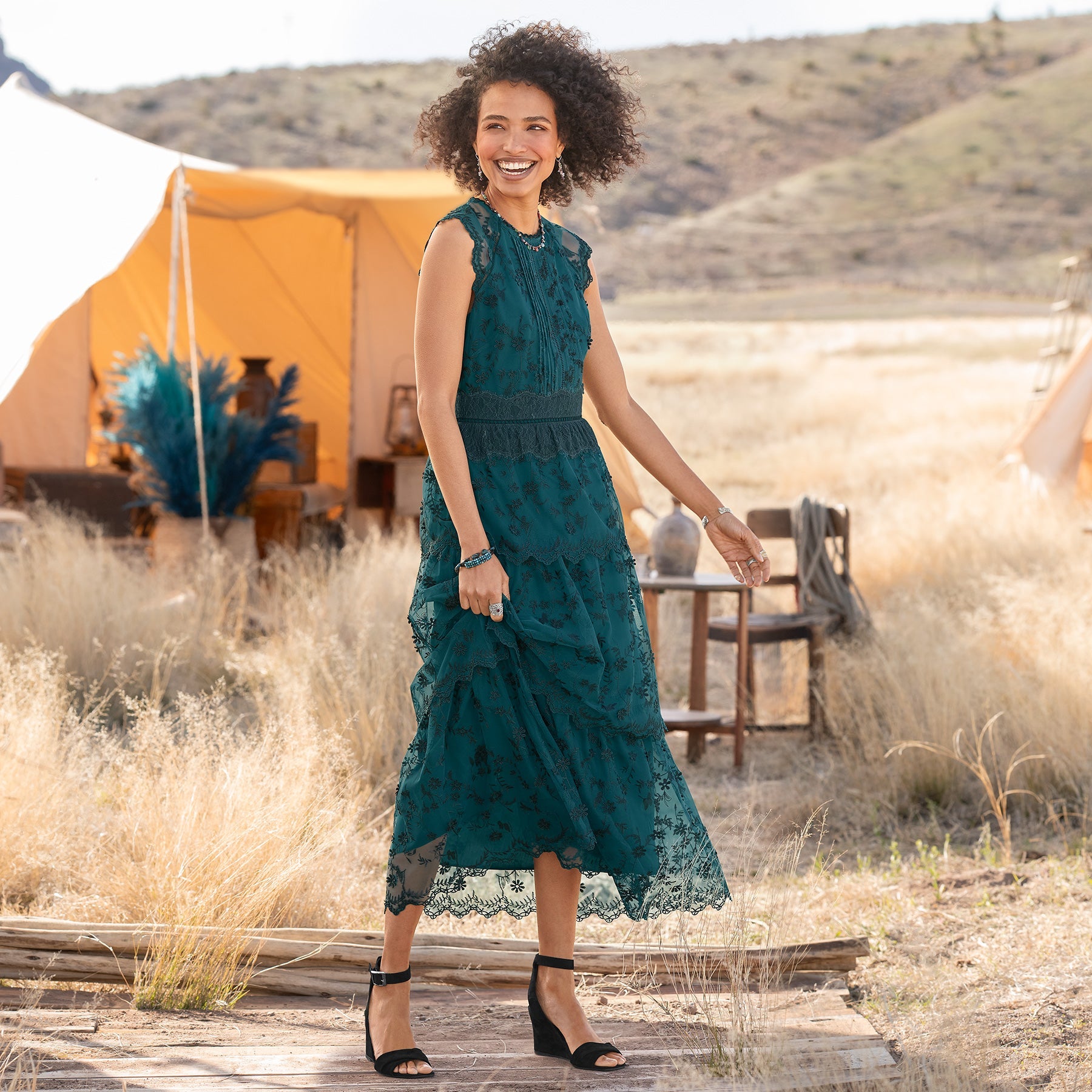 sundance-Loren Lace Dress, Petite-Sundance Outlet