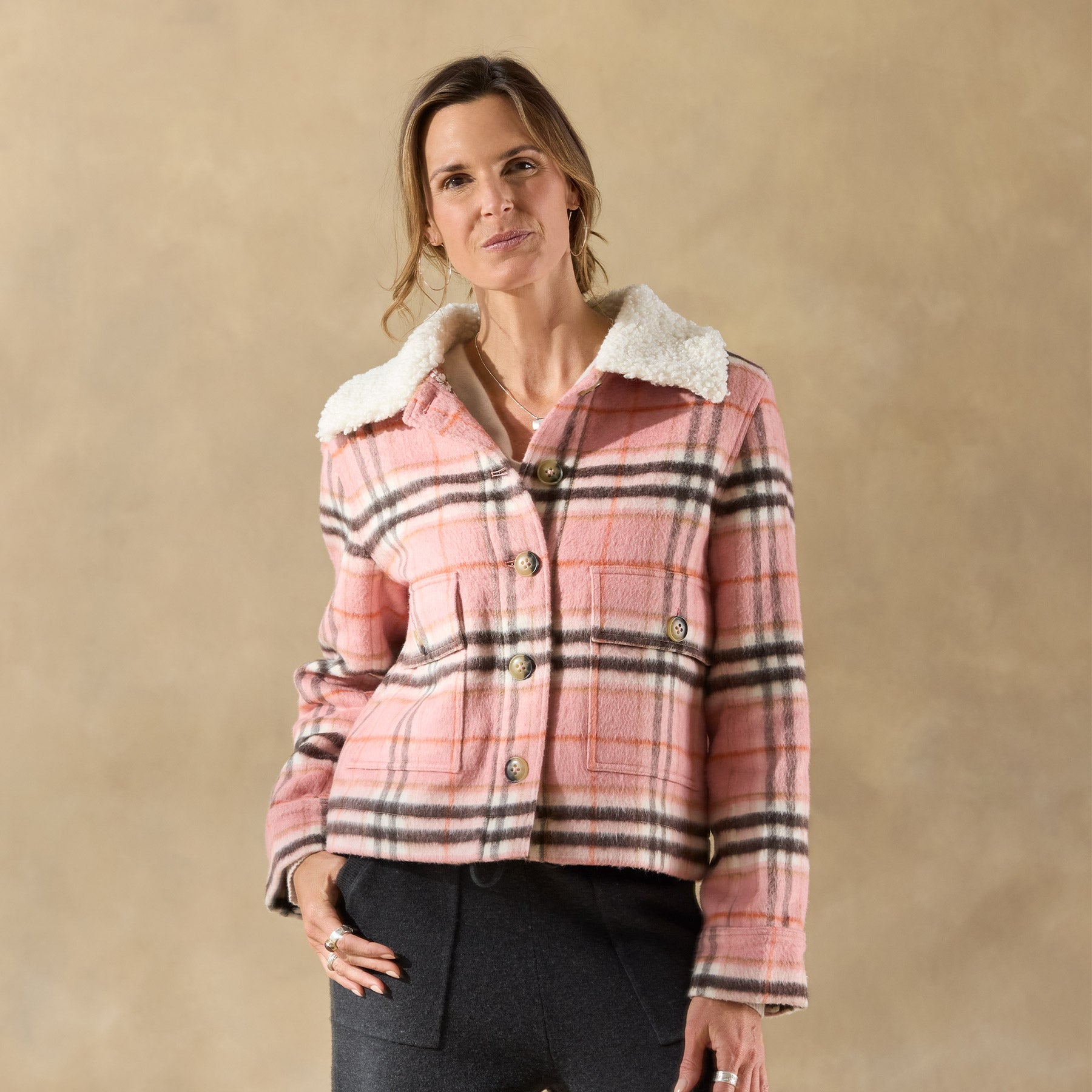 sundance-Edith Plaid Jacket, Petite-Sundance Outlet
