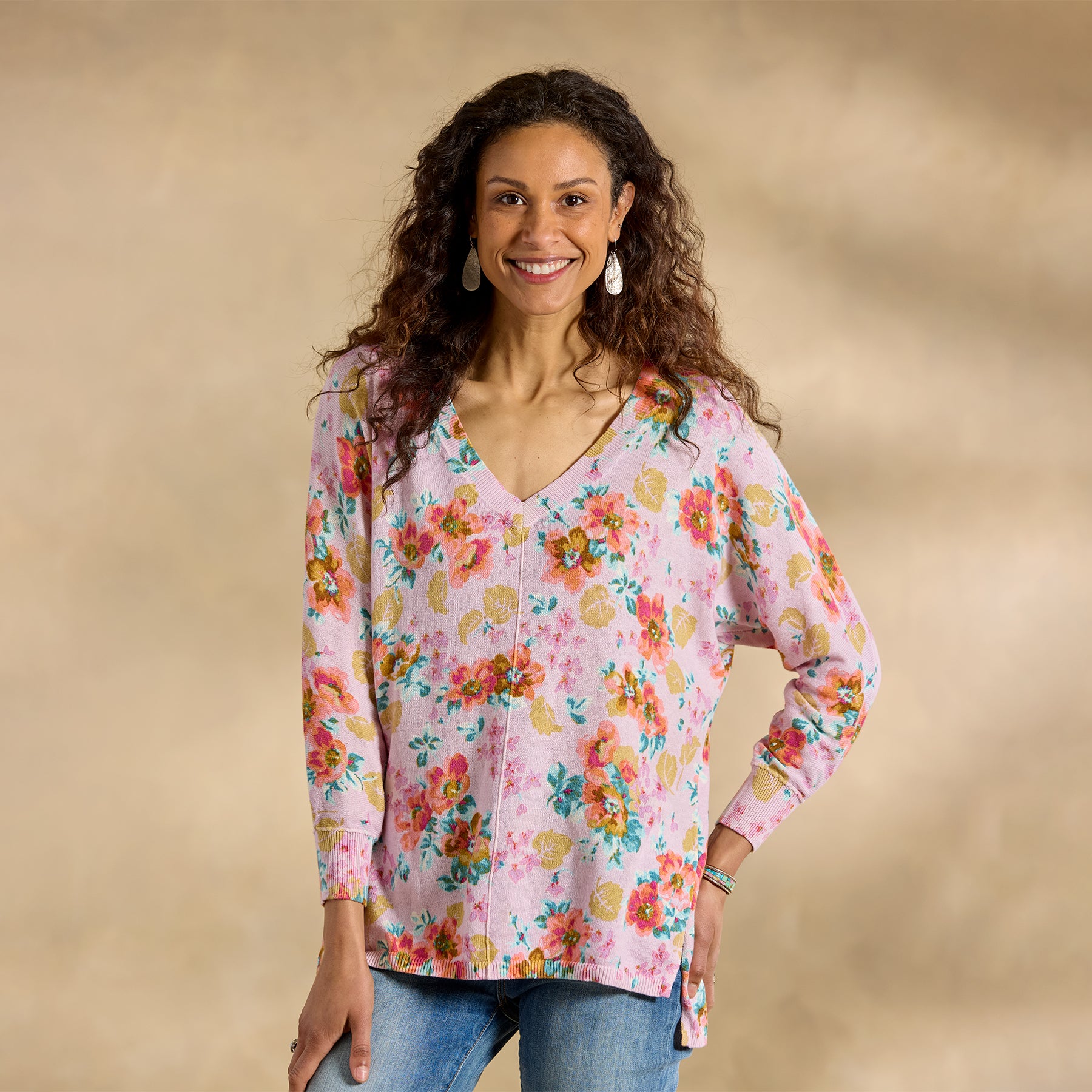 sundance-Floral Johanna Sweater, Petite-Sundance Outlet