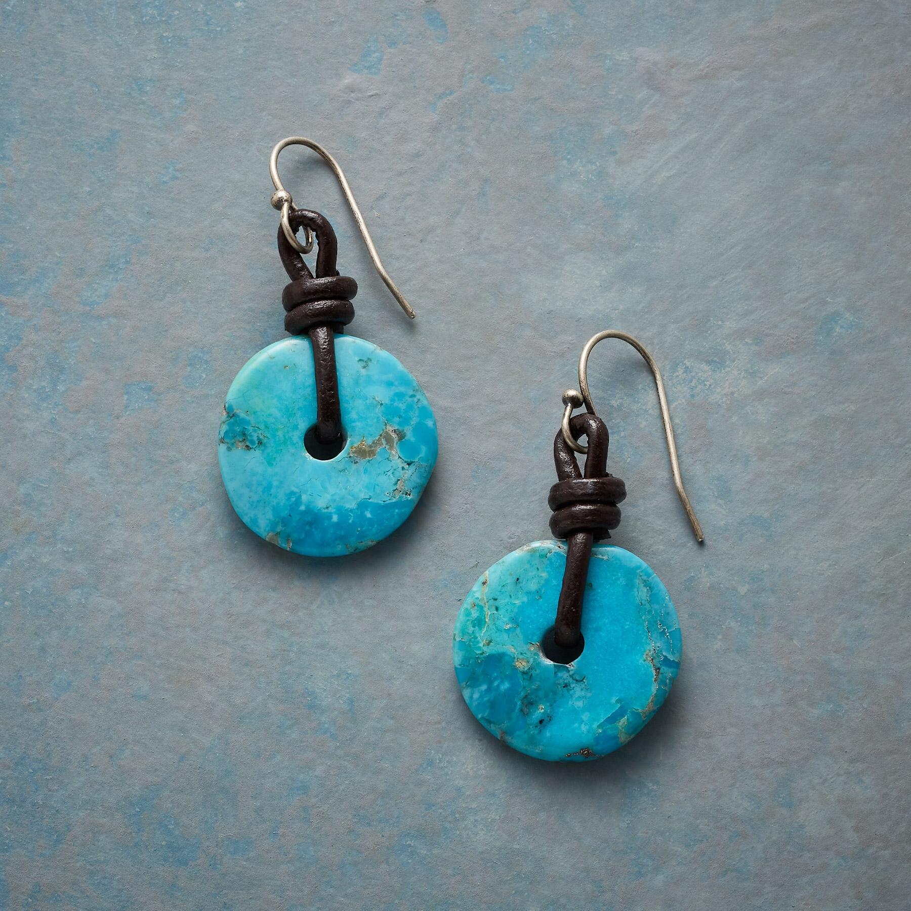 sundance-Turquoise Disk Earrings-Sundance Outlet
