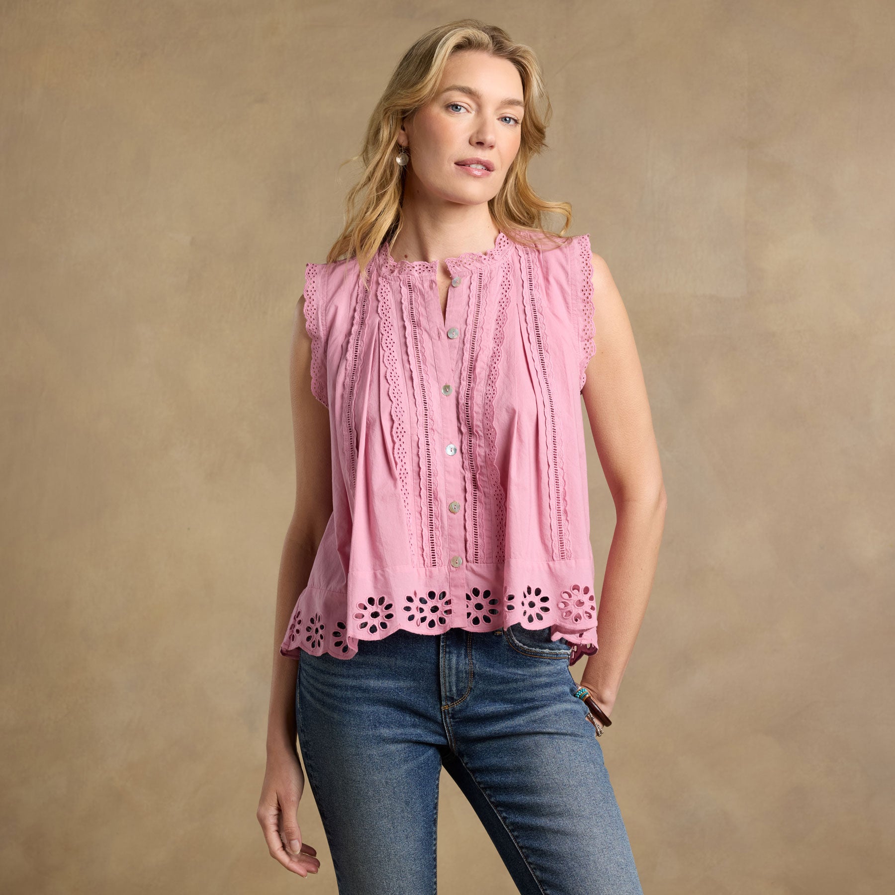 sundance-Malia Eyelet Top-Sundance Outlet