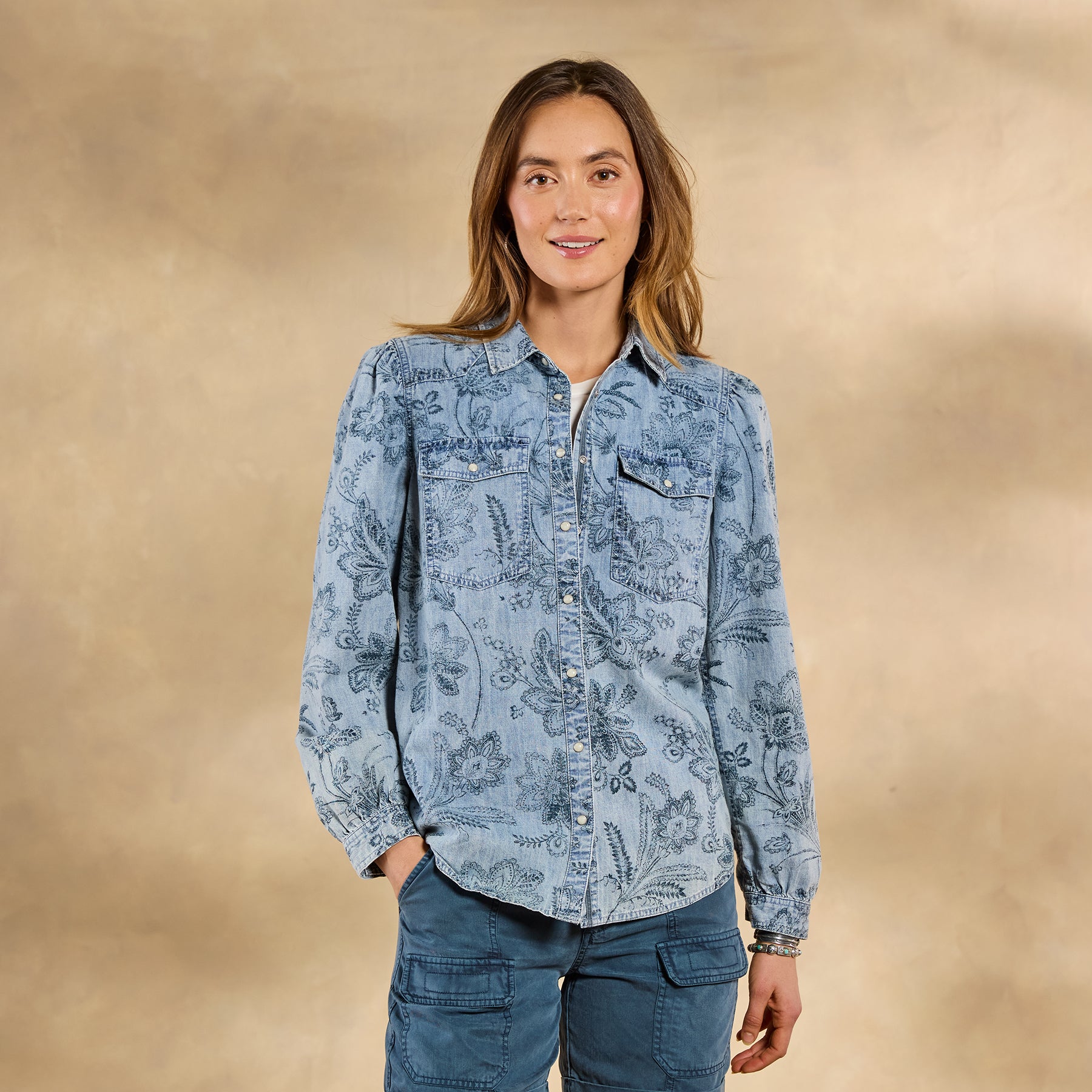 sundance-Floral Fountains Top Petite-Sundance Outlet