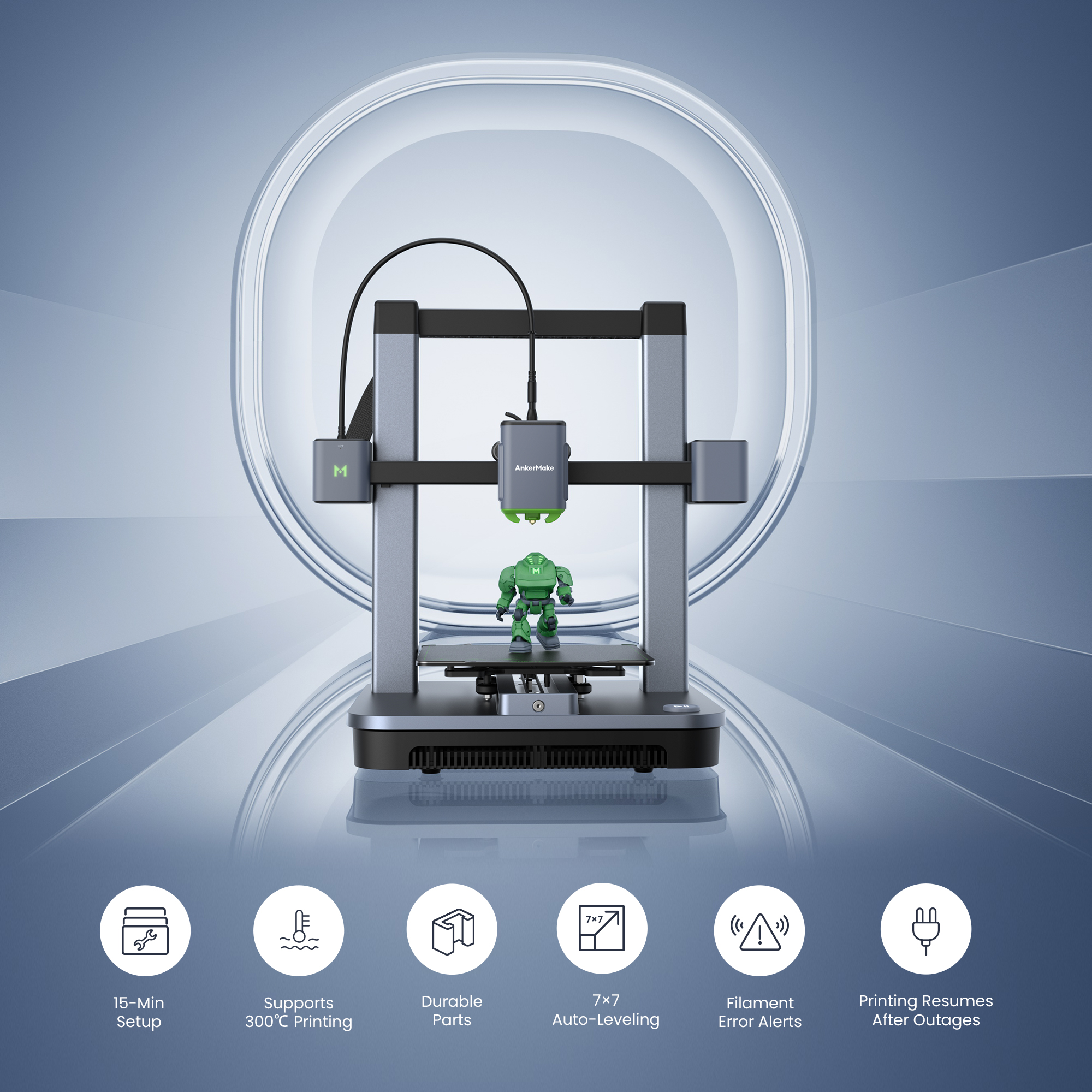 AnkerMake M5C-B 3D-Drucker – Präzision & Geschwindigkeit für kreative Projekte