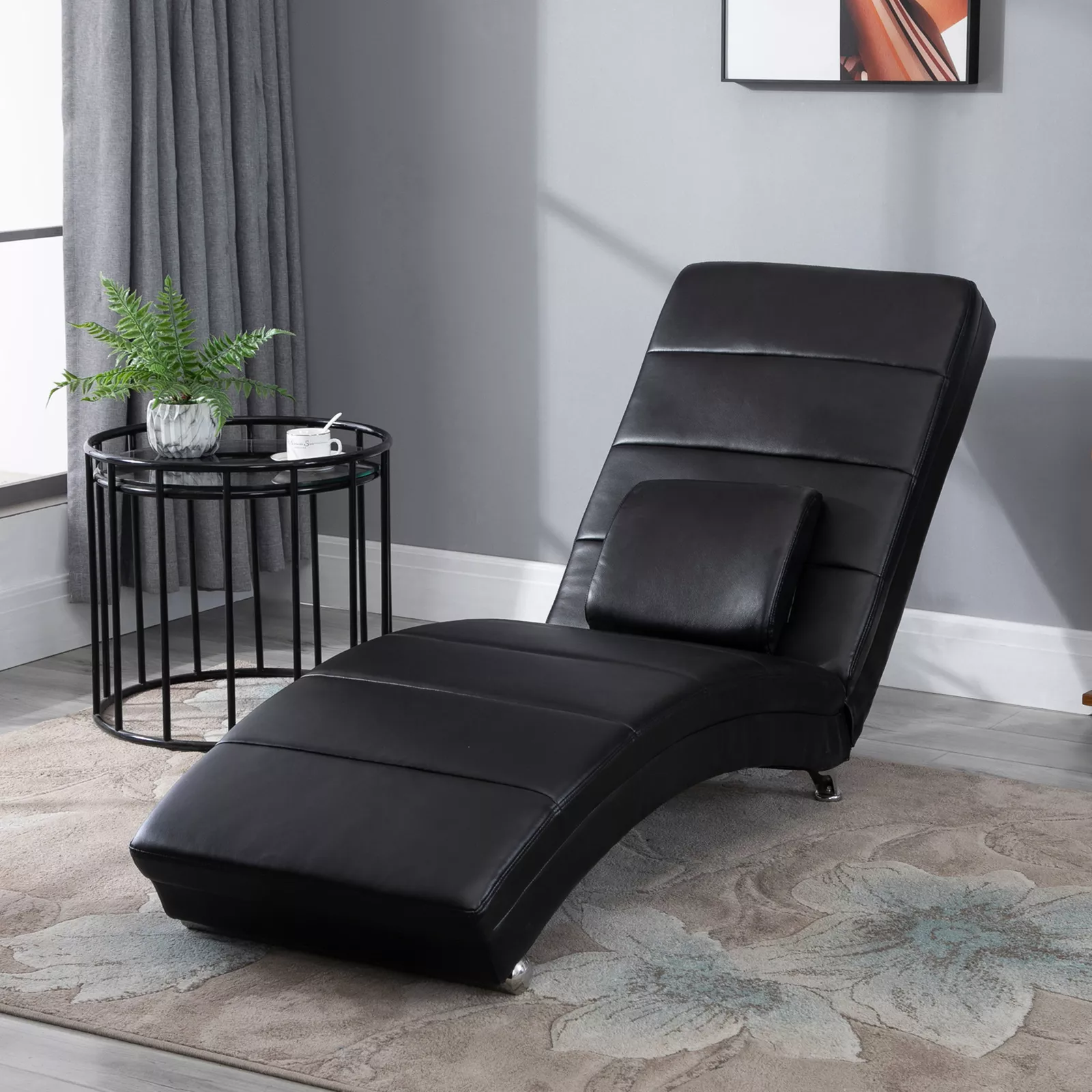 Relaxsessel Loungesessel Chaiselongue Zero-G mit Massagefunktion – Schwarz