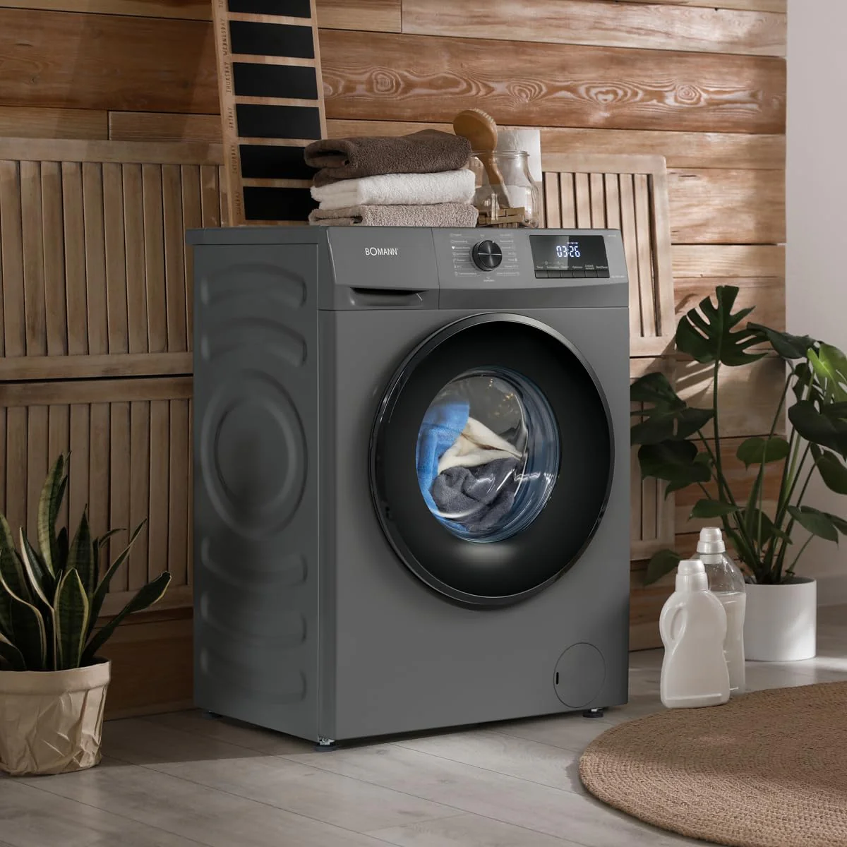 Bomann WA 7175 Titan – Waschmaschine 7 kg, 15 Programme, LED Display