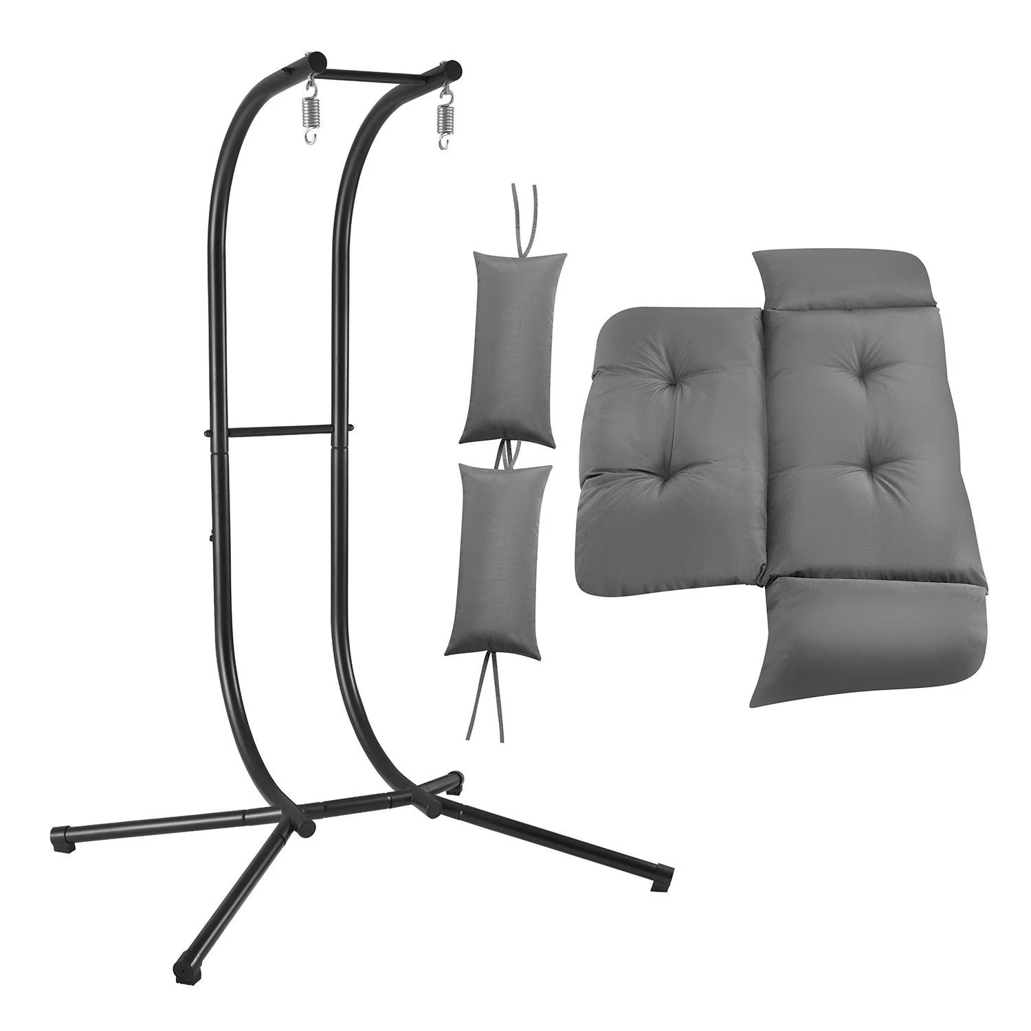 Doppel-Hängesessel AriaXXL aus Polyrattan – Grau