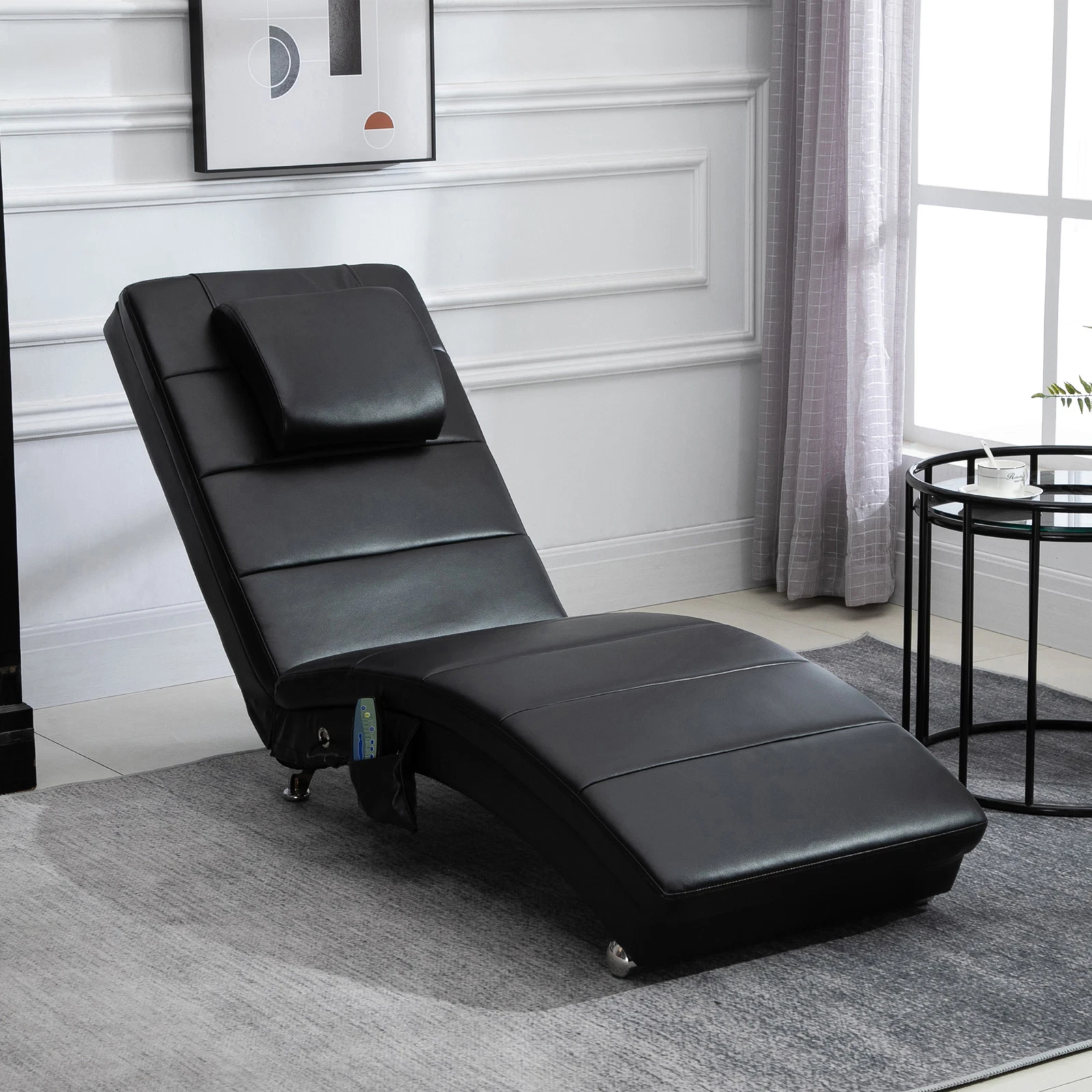 Relaxsessel Loungesessel Chaiselongue Zero-G mit Massagefunktion – Schwarz