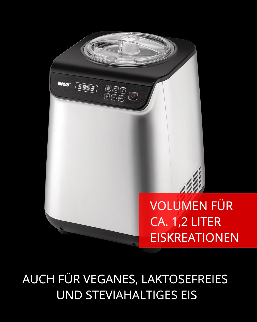 Eismaschine Uno 1,2 L – Kompakter Alleskönner für Eis, Sorbet & Frozen Yogurt