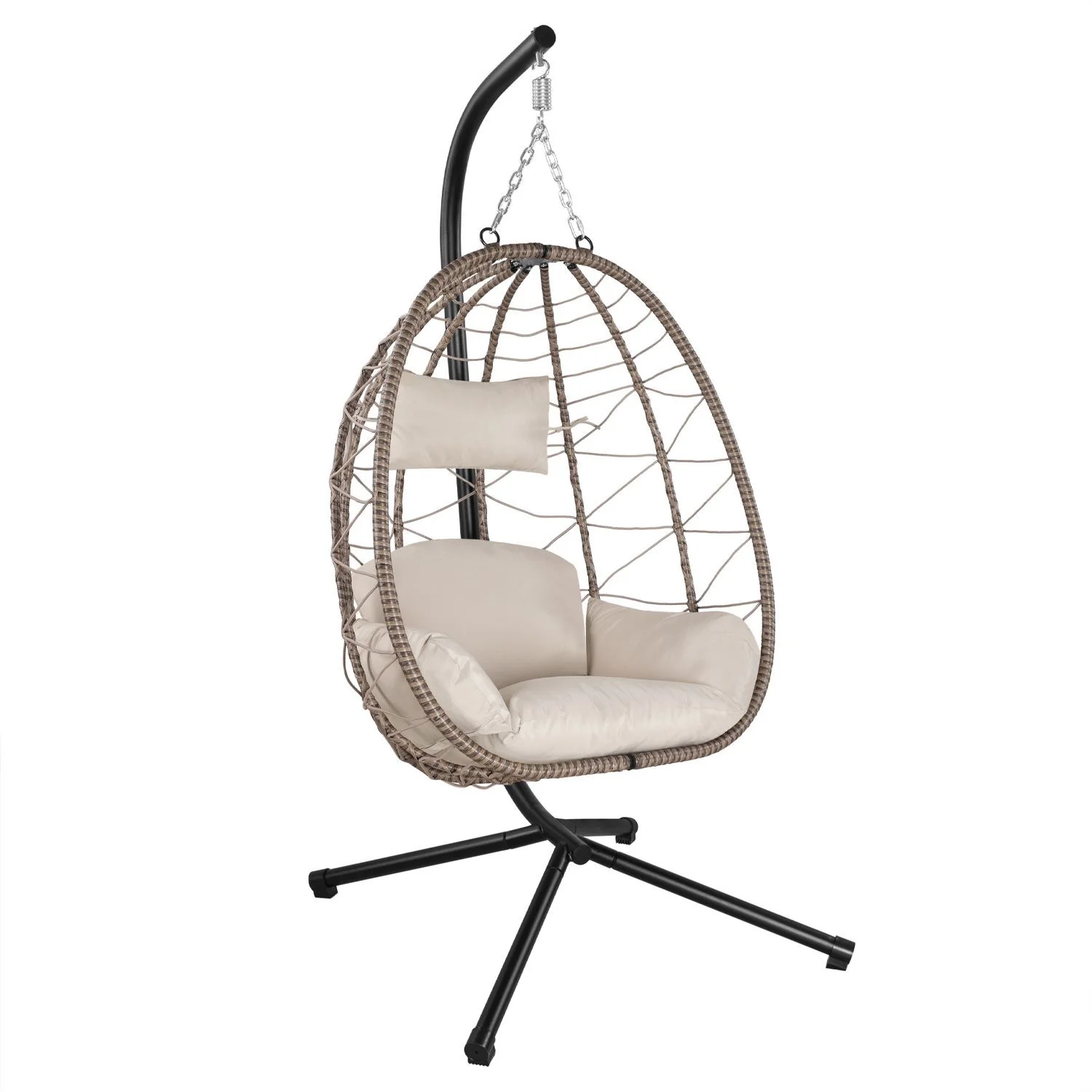 Aria Hängesessel mit Gestell – Lounge-Stil, Rattan, Ergonomisch, Höhenverstellbar