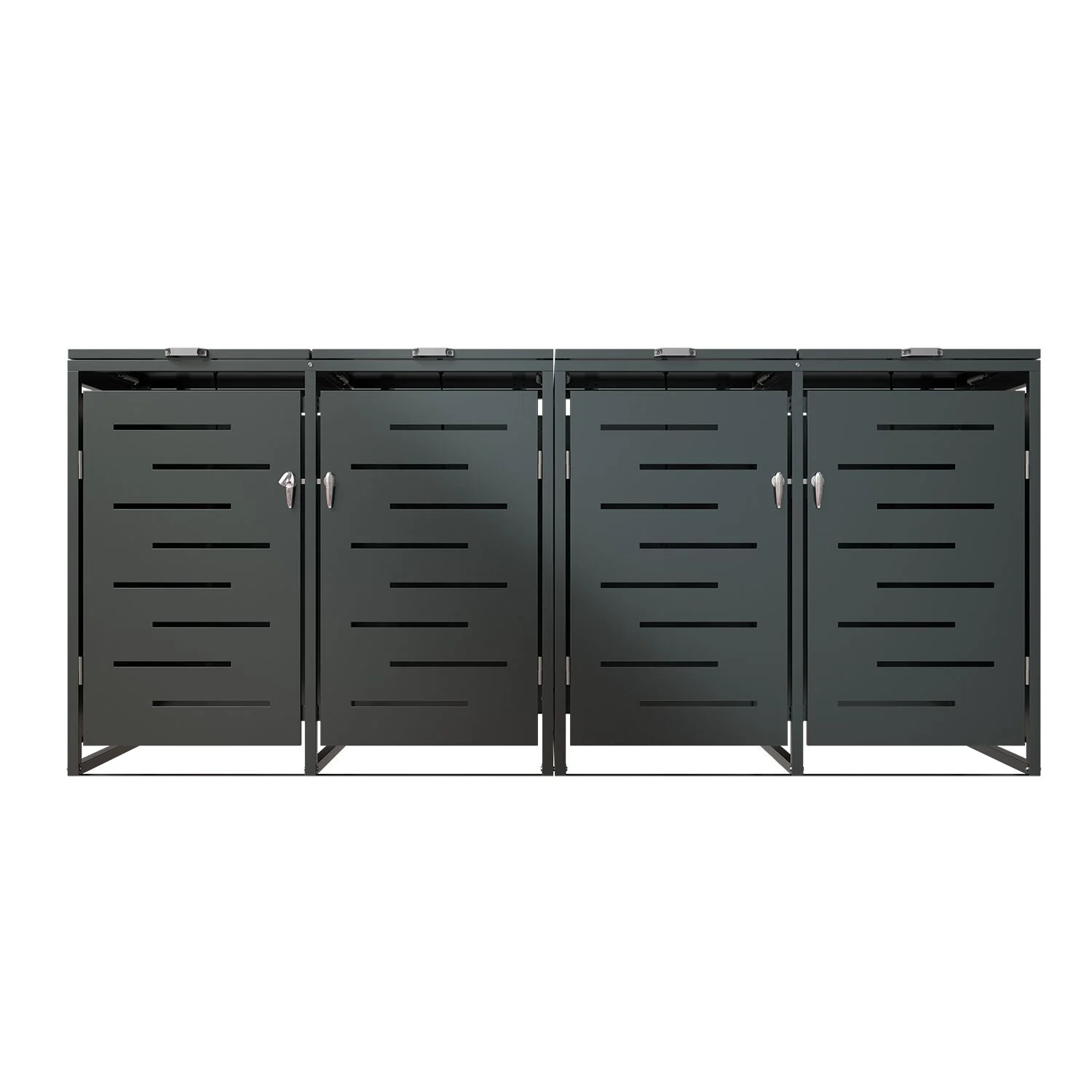 Arel Metall-Müllbox für 2 Mülltonnen – Elegant & Wetterfest