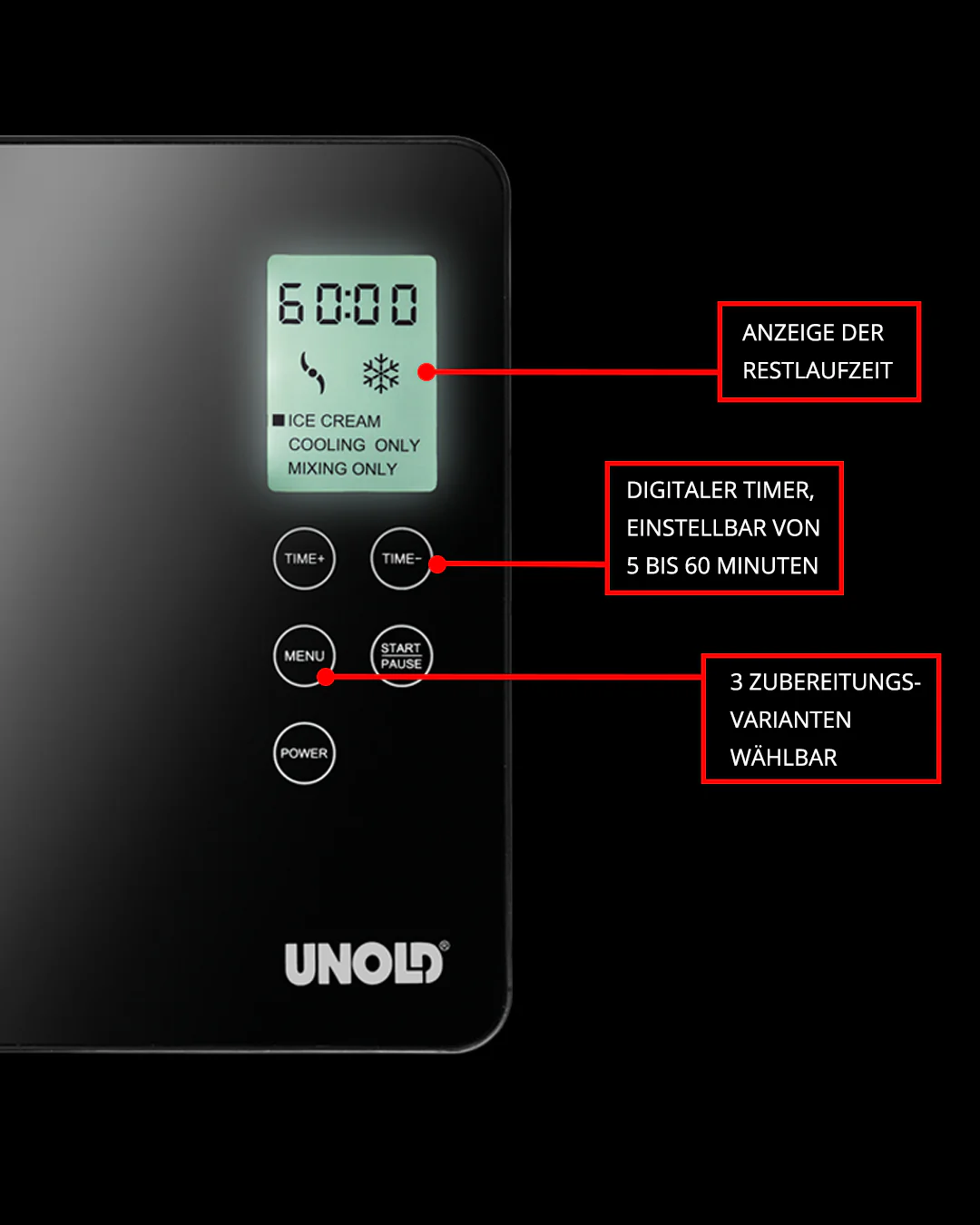 Gusto 2025 Eismaschine – 2 Liter mit integriertem Kompressor
