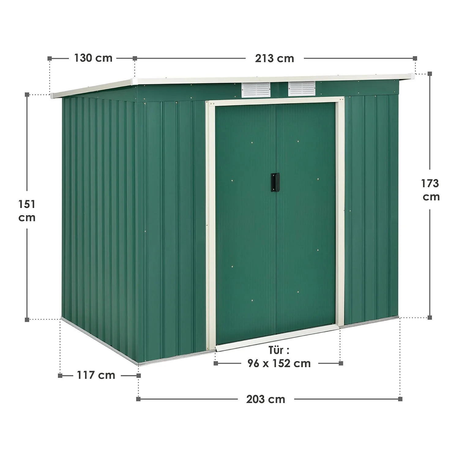 XXL Metall-Gartenhaus – Robust, Geräumig & Sicher
