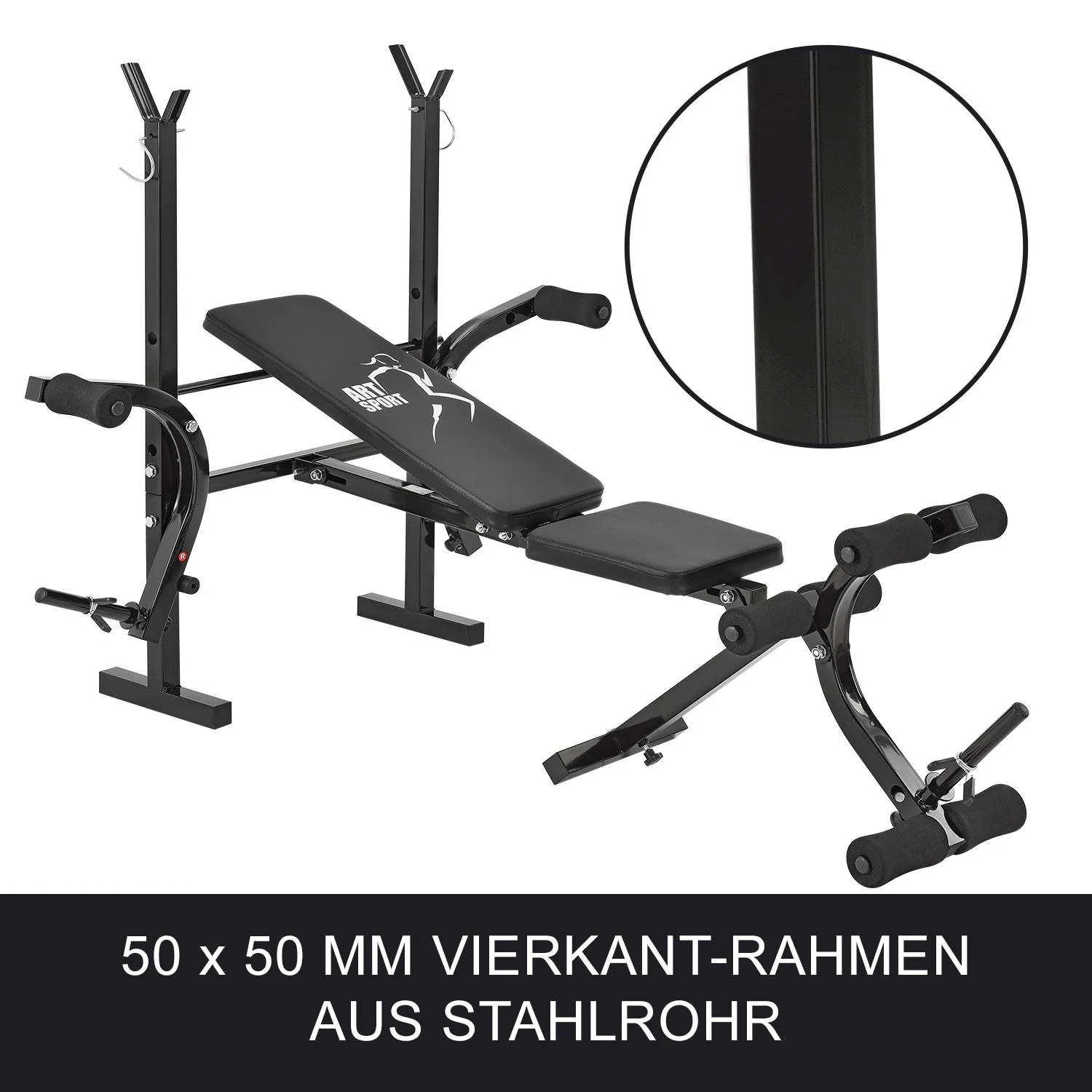 ProfiGym 1000 – Hantelbank mit 60 kg Komplett-Set für dein Home-Gym