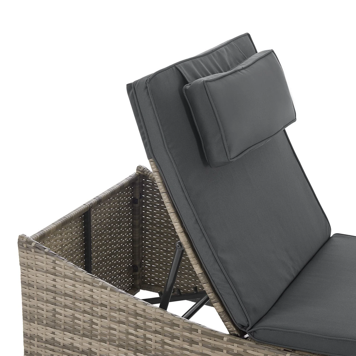 Lamia 2025 – Klappbare Polyrattan Sonnenliege für Garten, Terrasse & Balkon