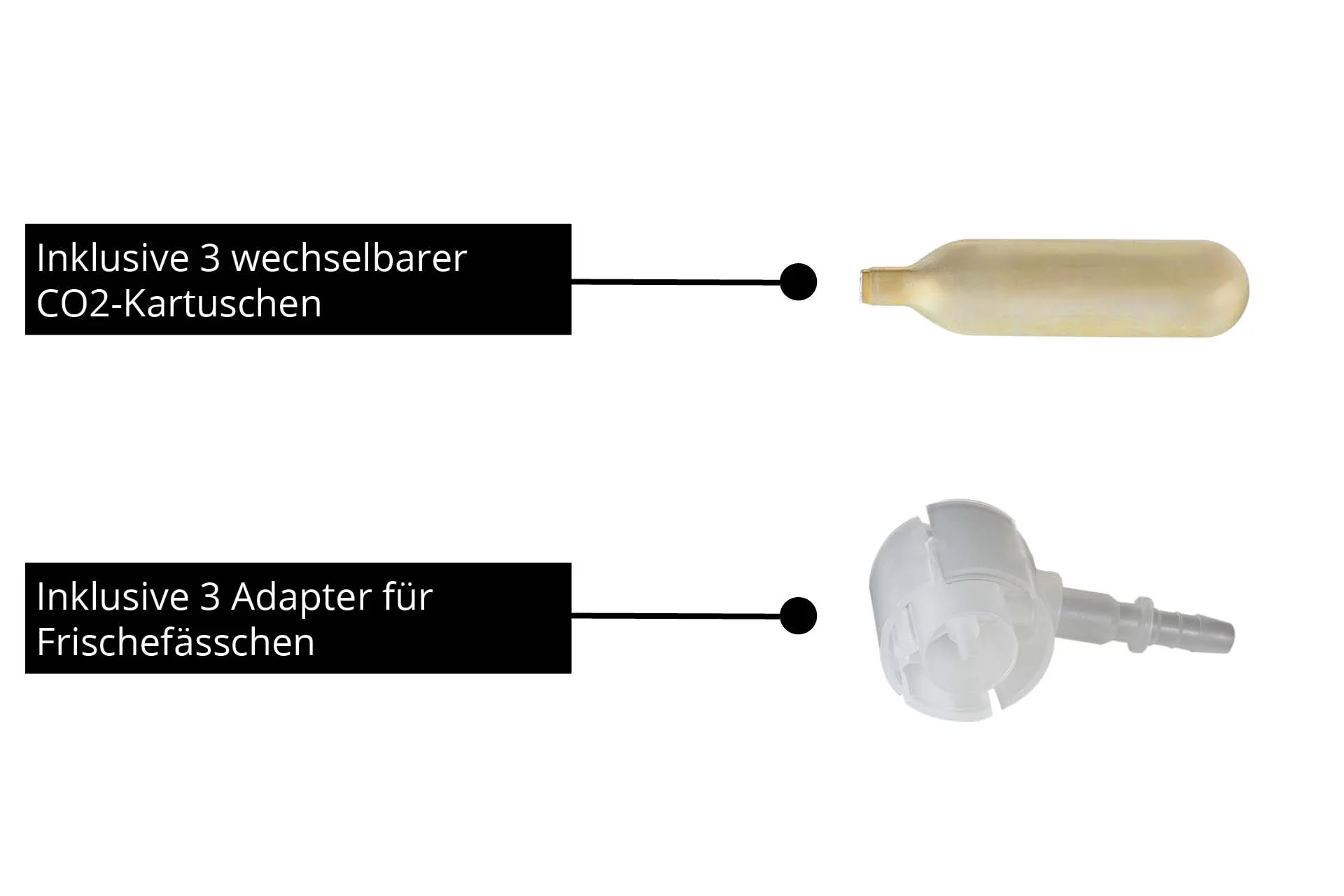Bier Zapfanlage Franzl mit Kompressor – Schwarz/Silber