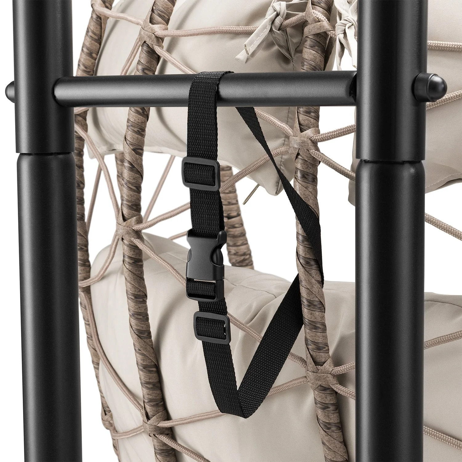 Doppel-Hängesessel AriaXXL aus Polyrattan – Grau