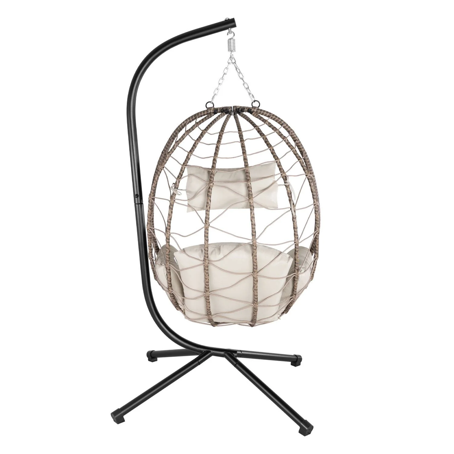 Aria Hängesessel mit Gestell – Lounge-Stil, Rattan, Ergonomisch, Höhenverstellbar