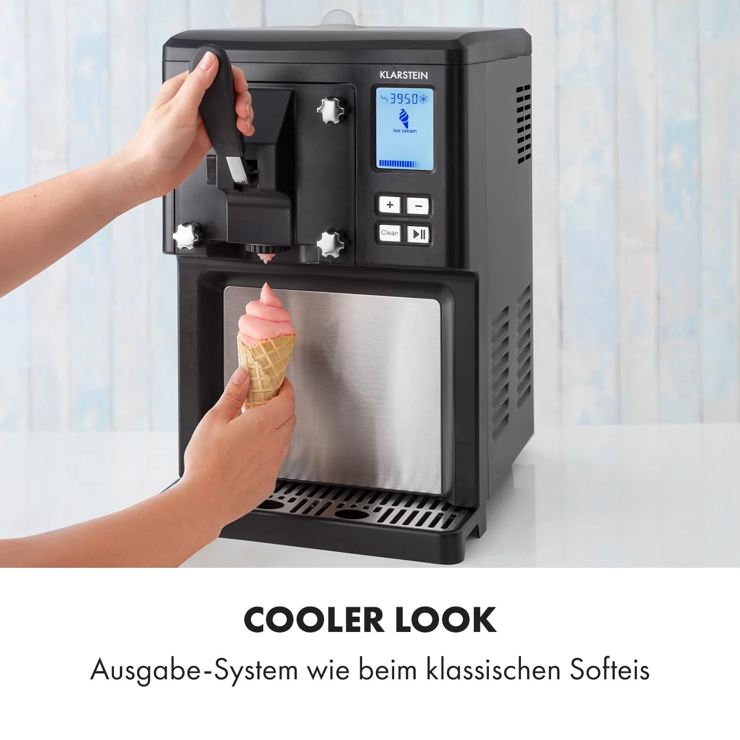 Klarstein Sweet Sundae Eismaschine – 1,5 L, Kompressor, selbstkühlend, Edelstahl