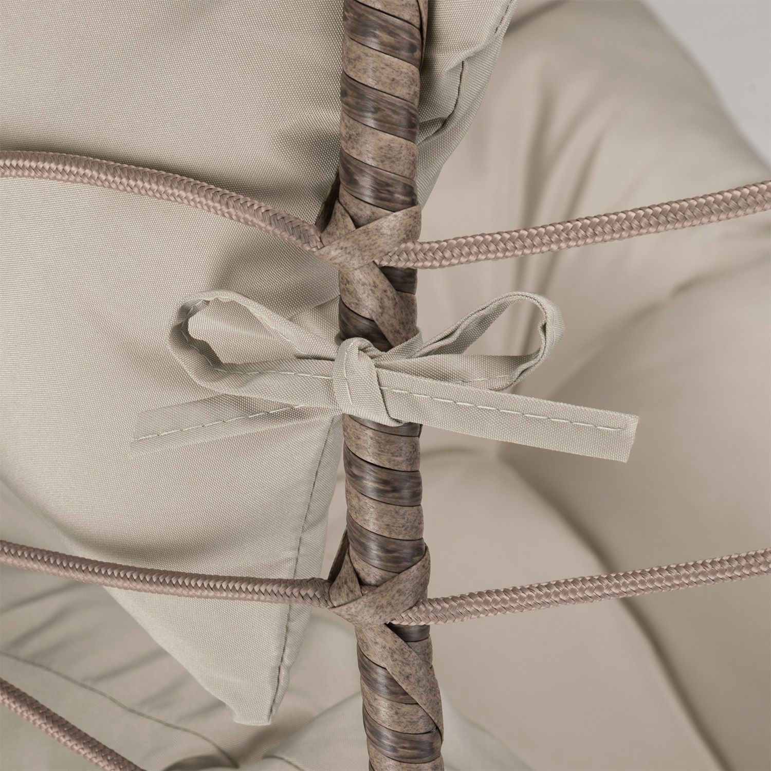 Doppel-Hängesessel AriaXXL aus Polyrattan – Grau